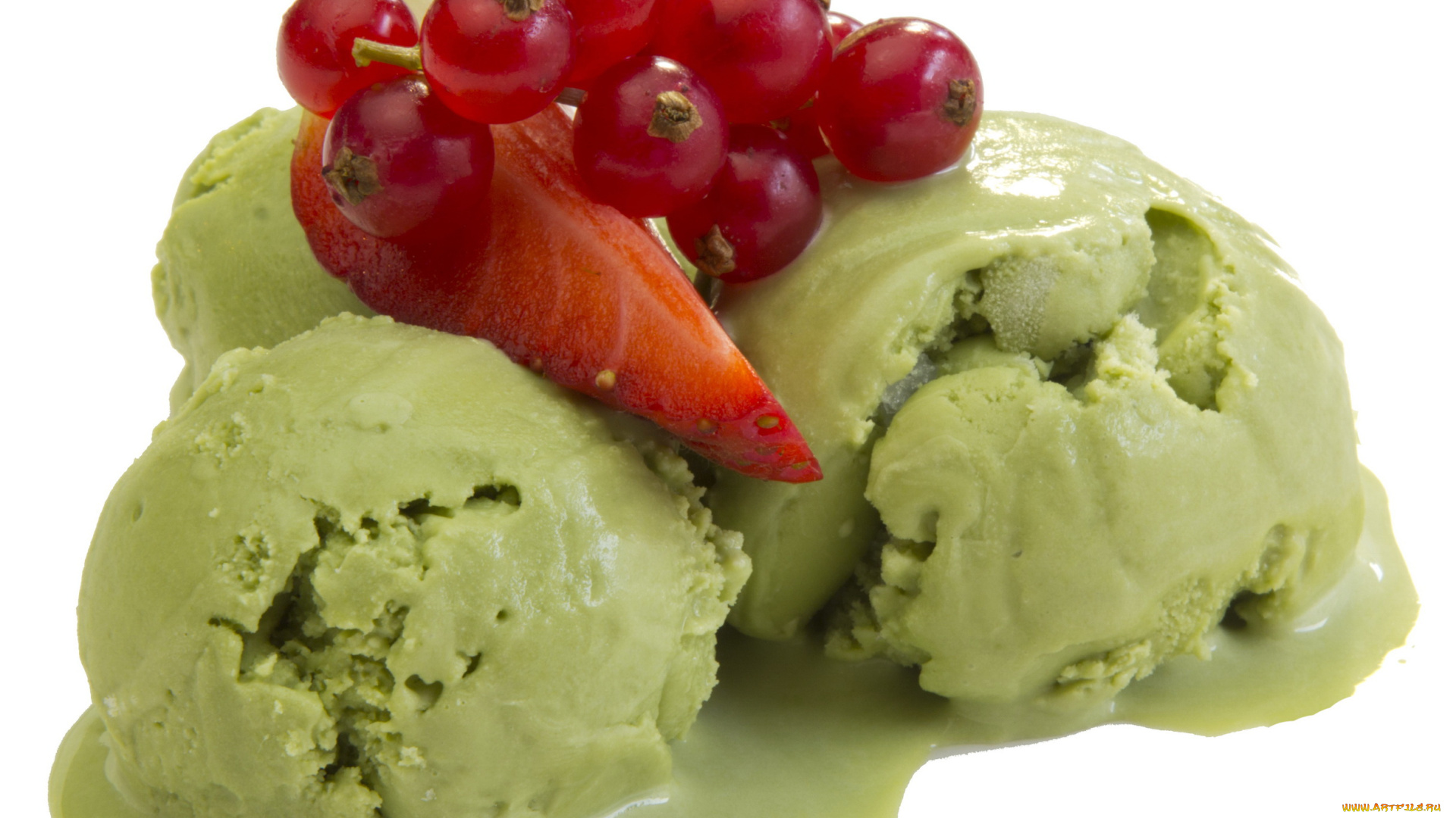 еда, мороженое, десерты, ягоды