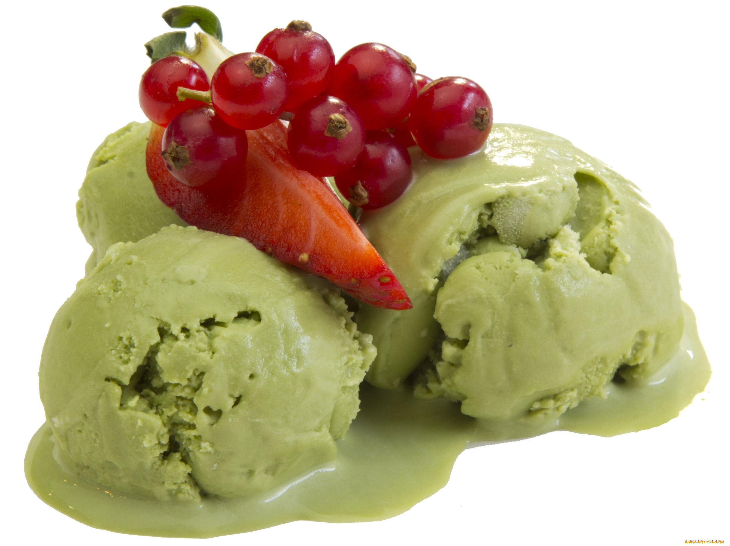 еда, мороженое, десерты, ягоды