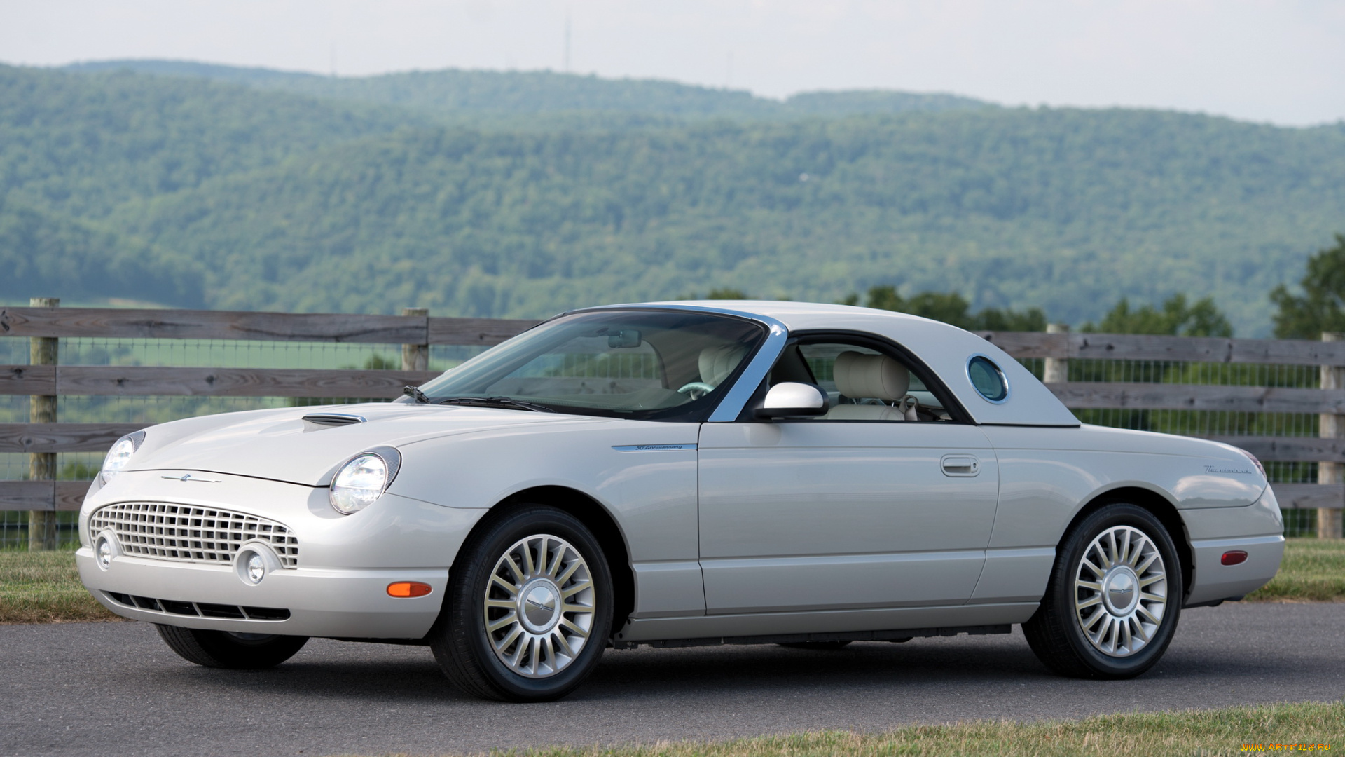 автомобили, ford, 2005, г, thunderbird, 50th, anniversary, светлый