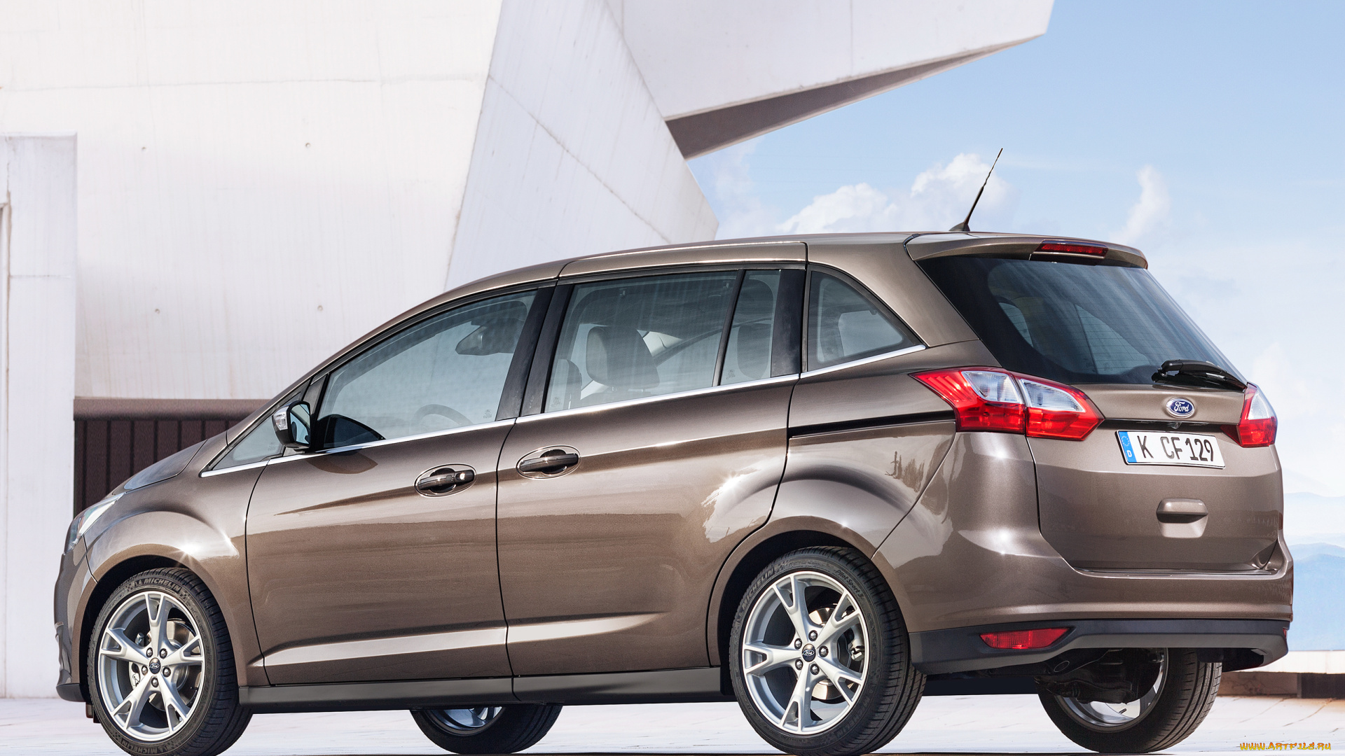автомобили, ford, 2015г, c-max, grand, коричневый