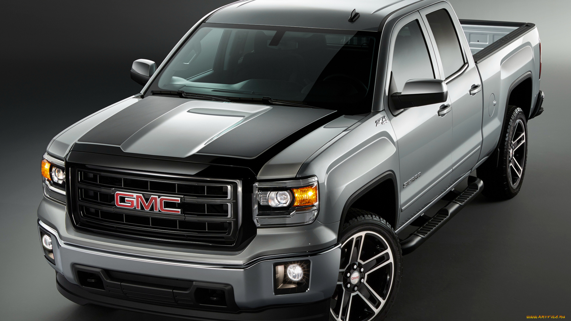 автомобили, gm-gmc, серый, carbon, edition, cab, double, sle, 1500, sierra, gmc, 2015г