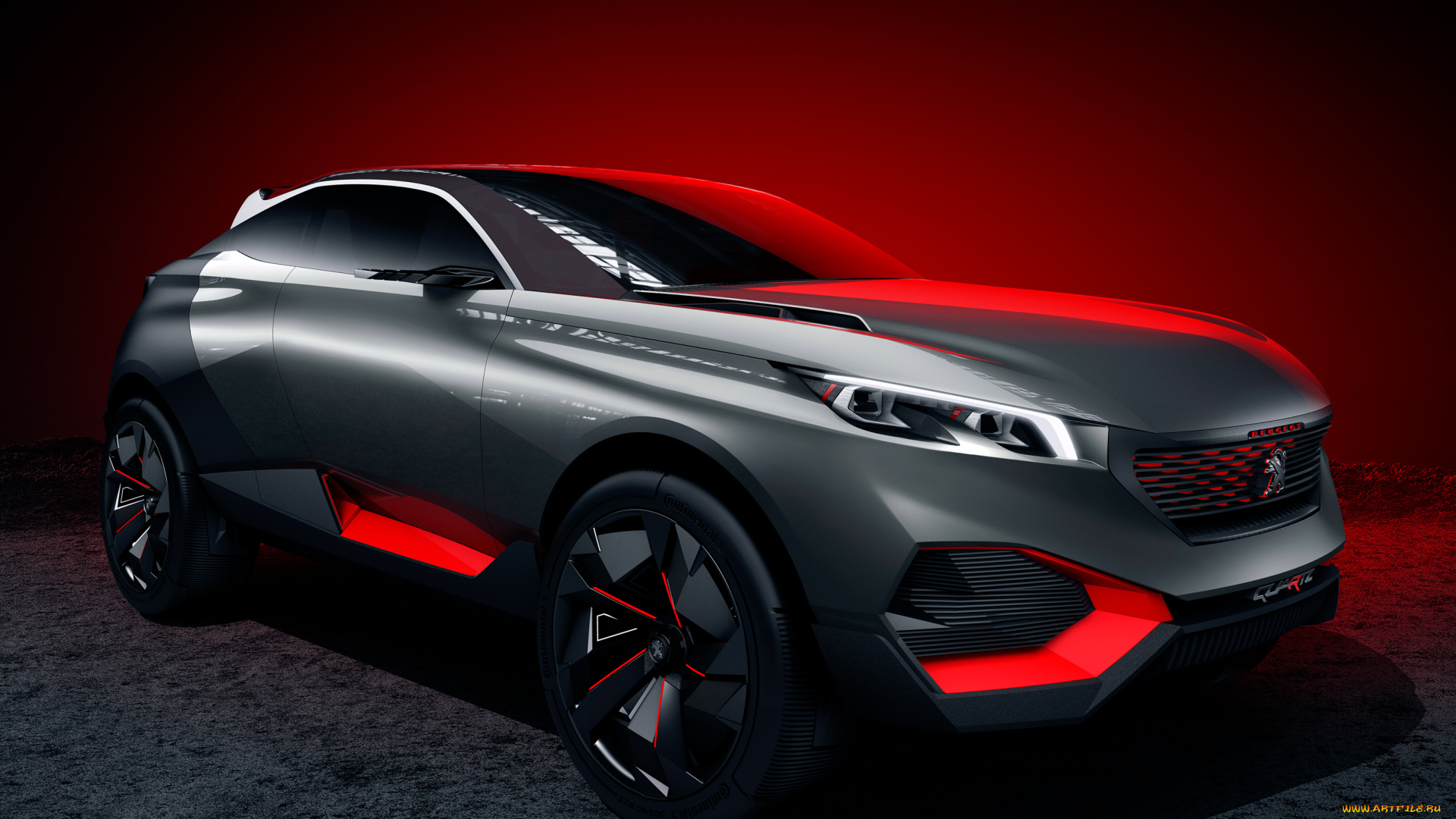 автомобили, peugeot, quartz, темный, 2014г, concept