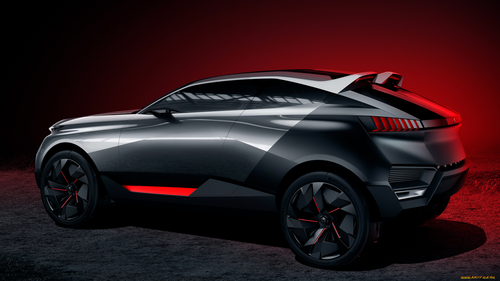автомобили, peugeot, quartz, темный, concept, 2014г