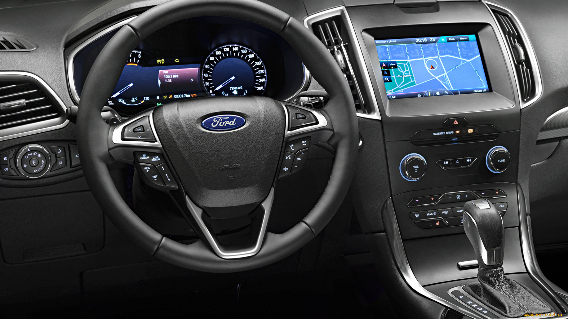 автомобили, спидометры, торпедо, ford, s-max, 2015г