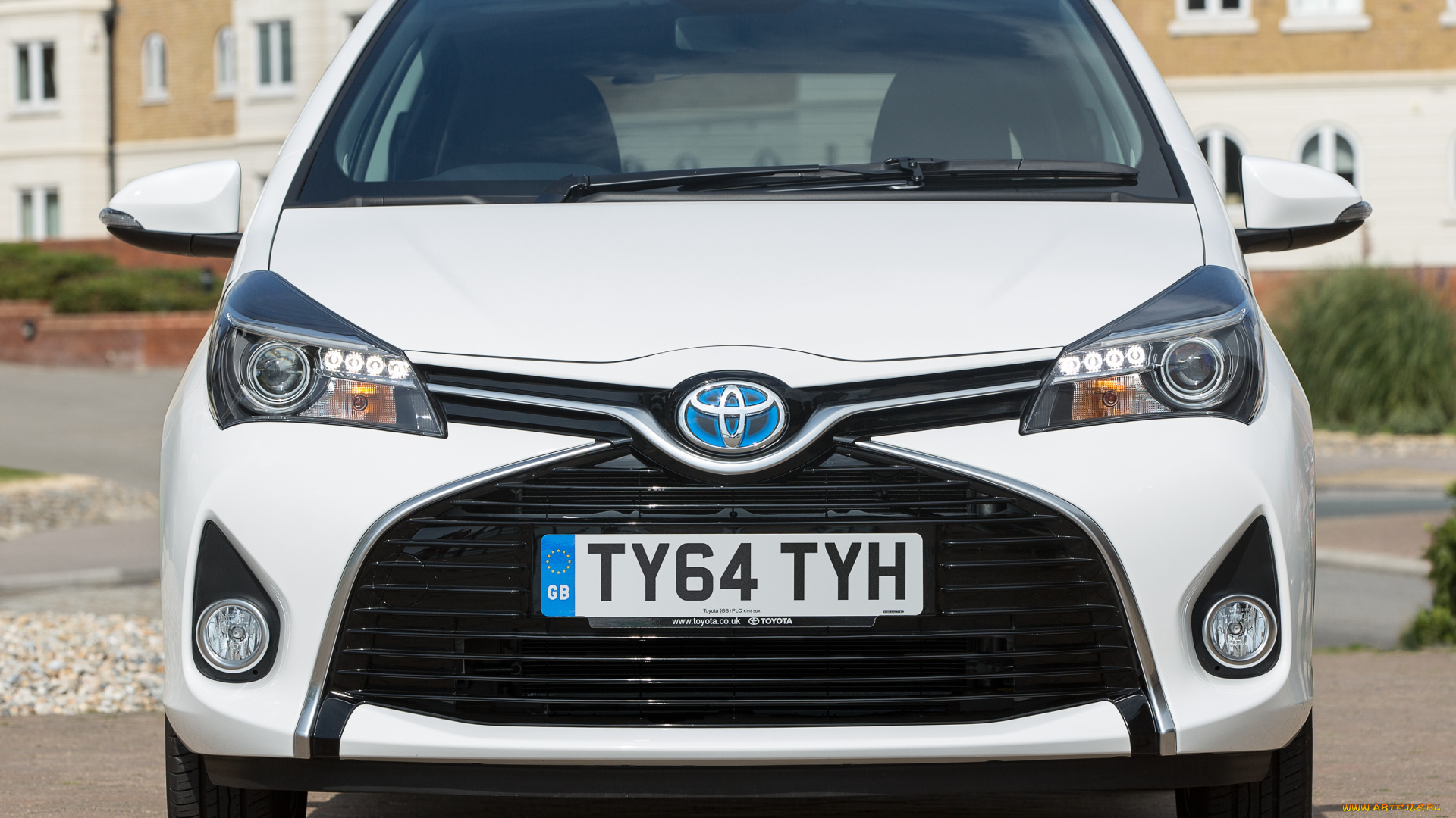 автомобили, toyota, светлый, yaris, hybrid, uk-spec, 2014г