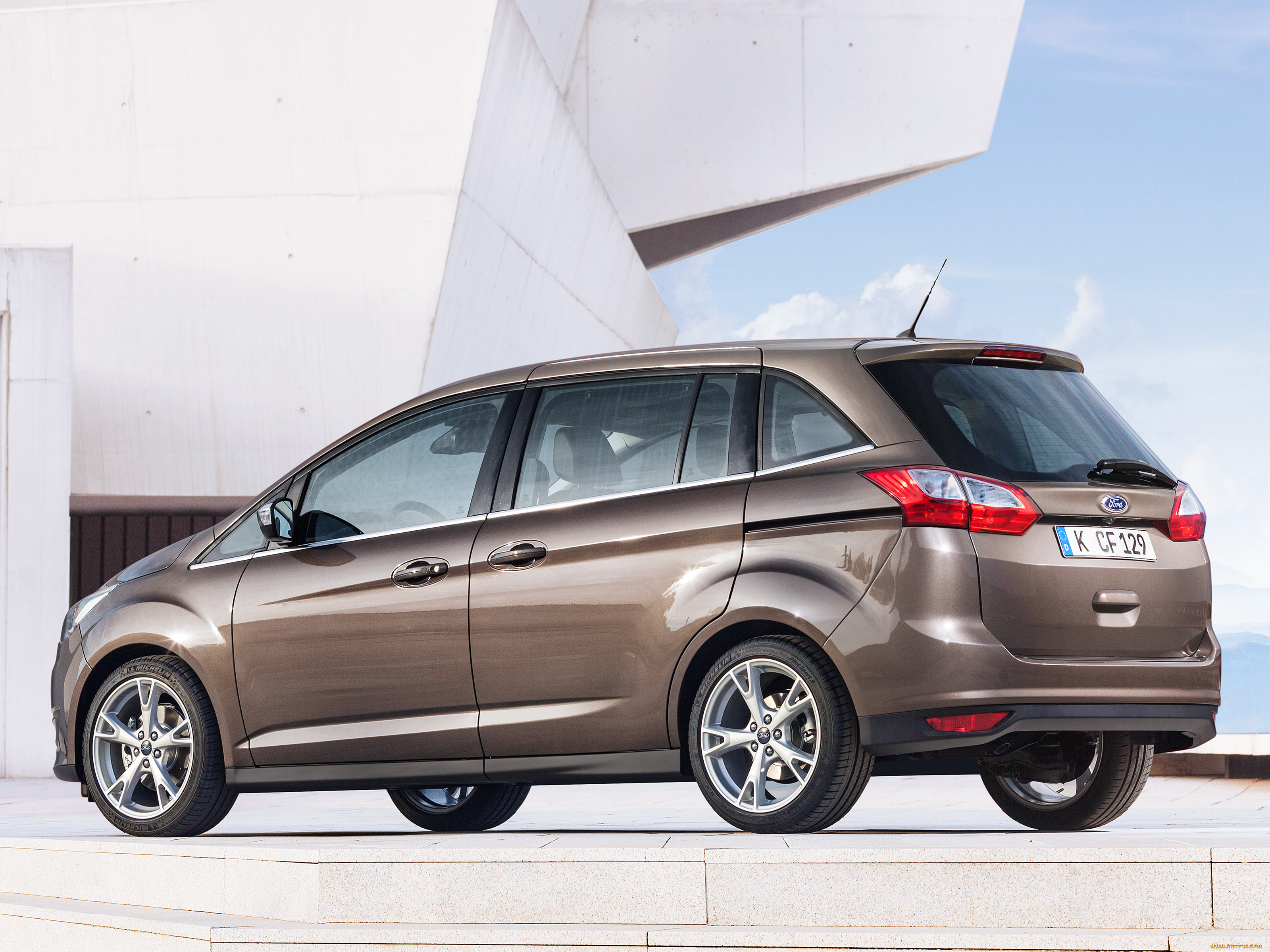 автомобили, ford, 2015г, c-max, grand, коричневый