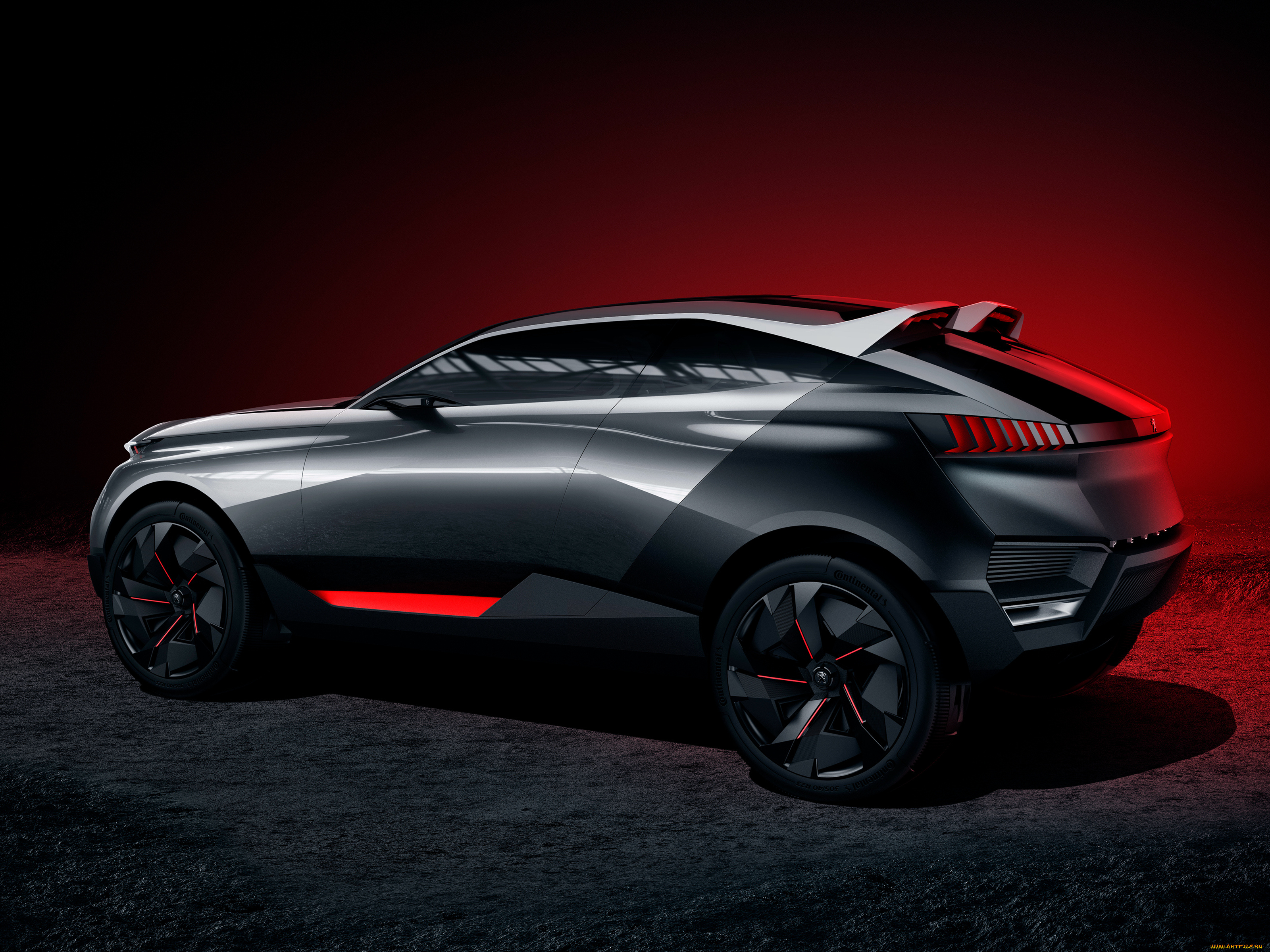 автомобили, peugeot, quartz, темный, concept, 2014г