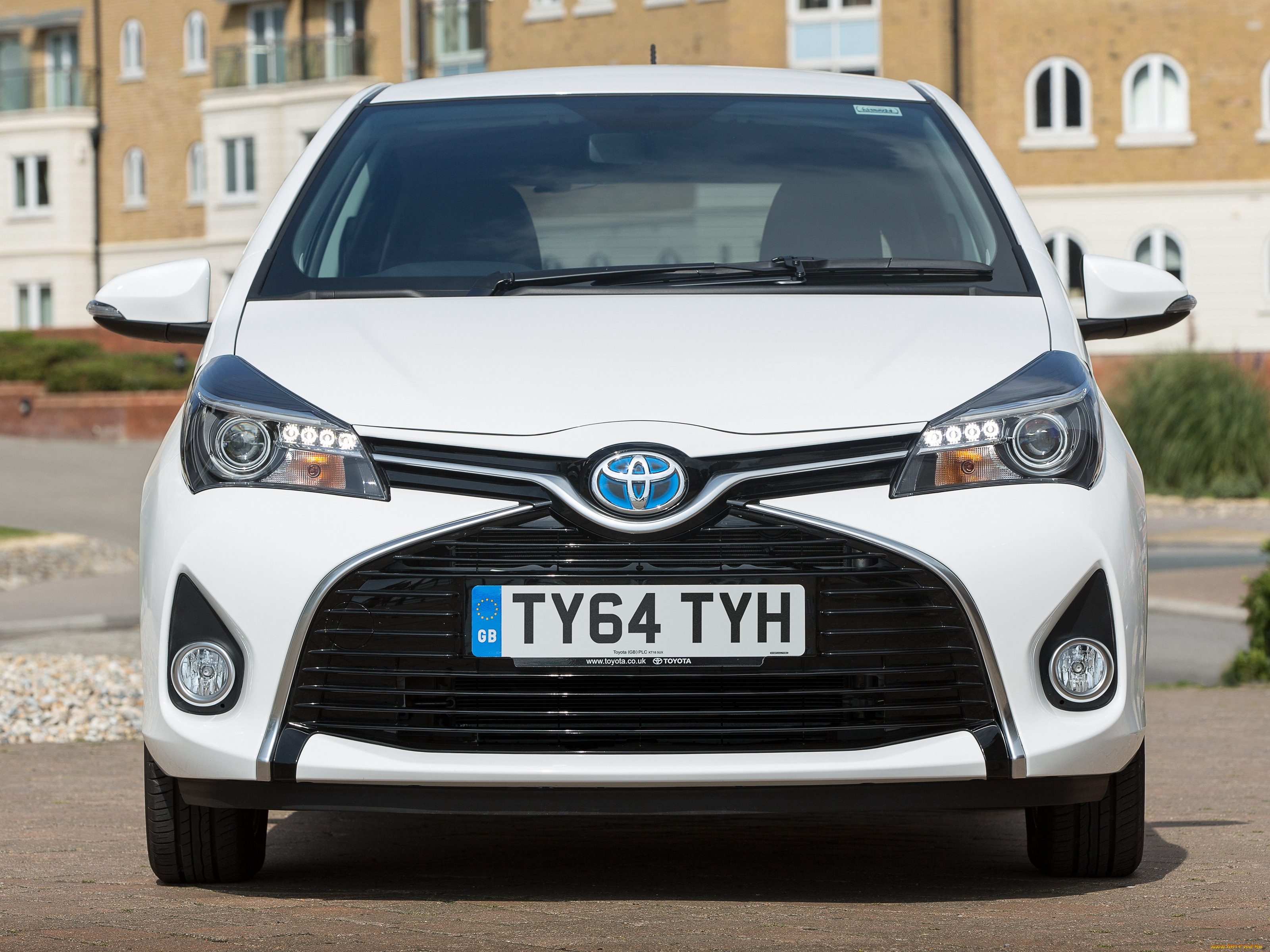 автомобили, toyota, светлый, yaris, hybrid, uk-spec, 2014г