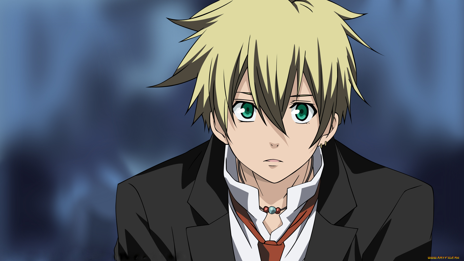 аниме, arcana, famiglia, взгляд, блондин, парень, арт