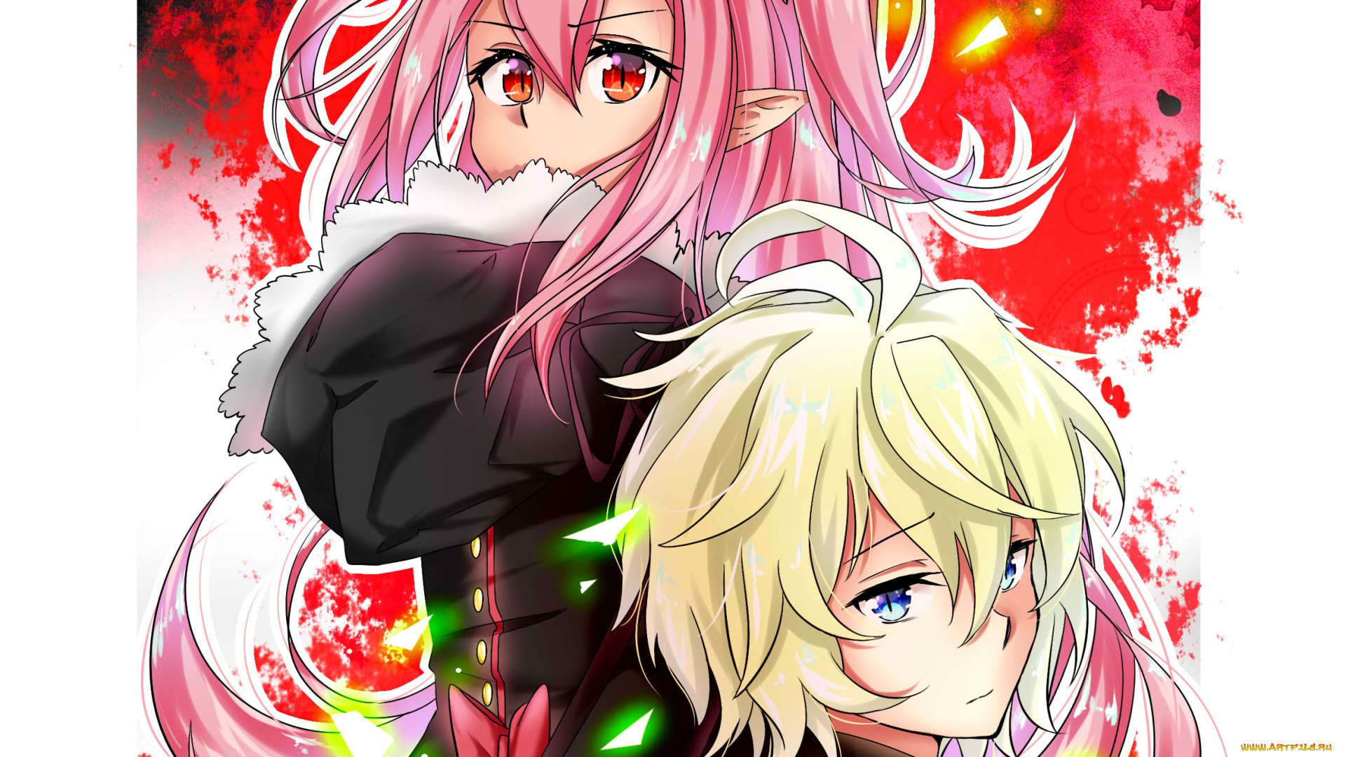 аниме, owari, no, seraph, арт, последний, серафим, мика, вампиры