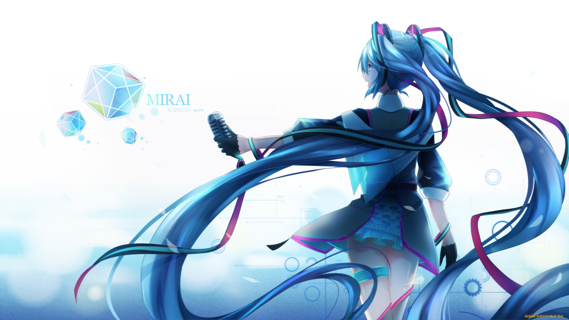 аниме, vocaloid, арт, девушка, kuroi, asahi, hatsune, miku