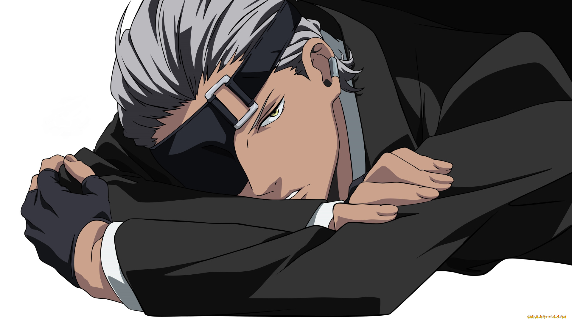 arcana, famiglia, аниме, unknown, , другое, повязка, мужчина, арт, взгляд