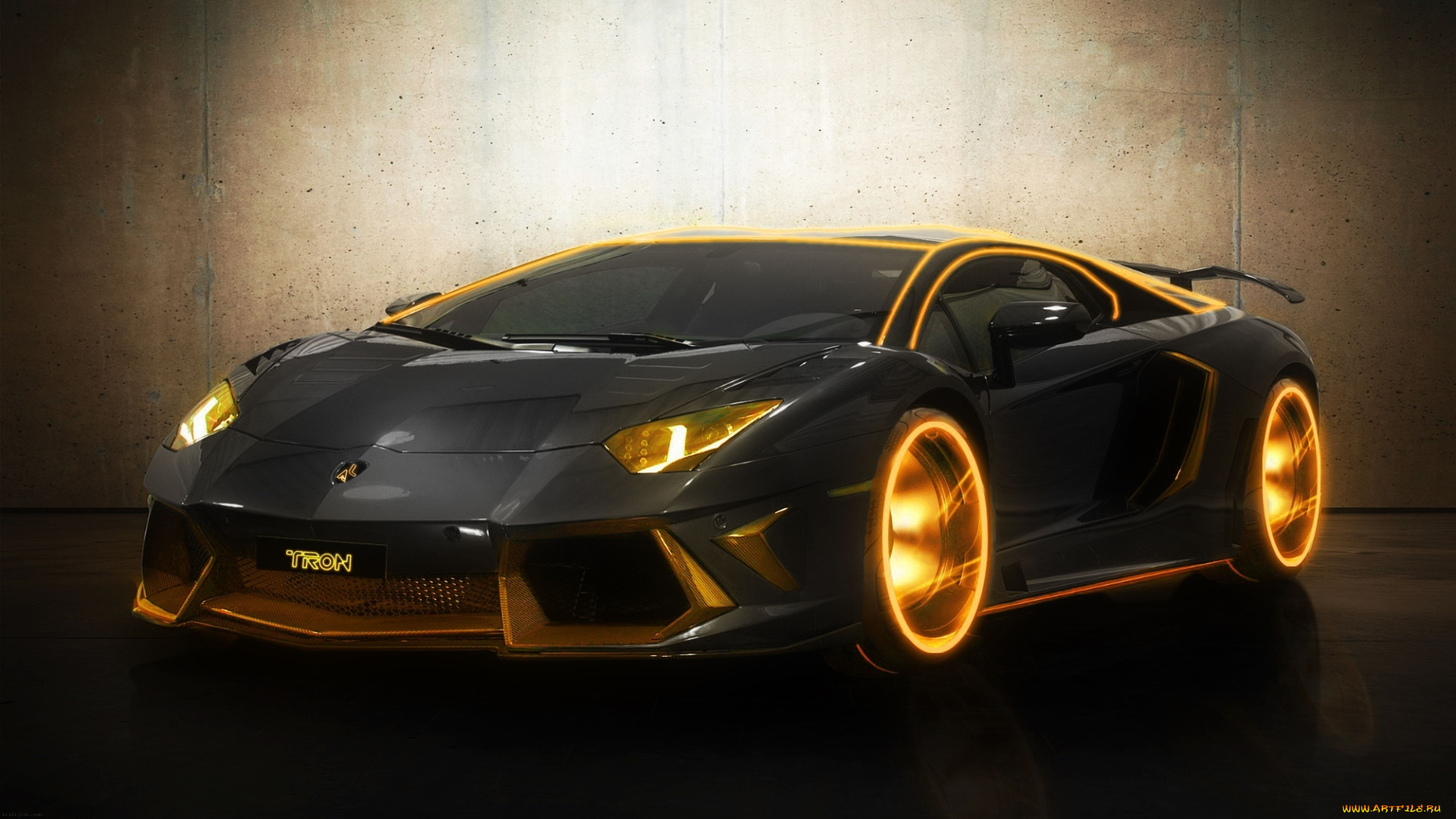 автомобили, lamborghini, стена, чепрный, автомобиль