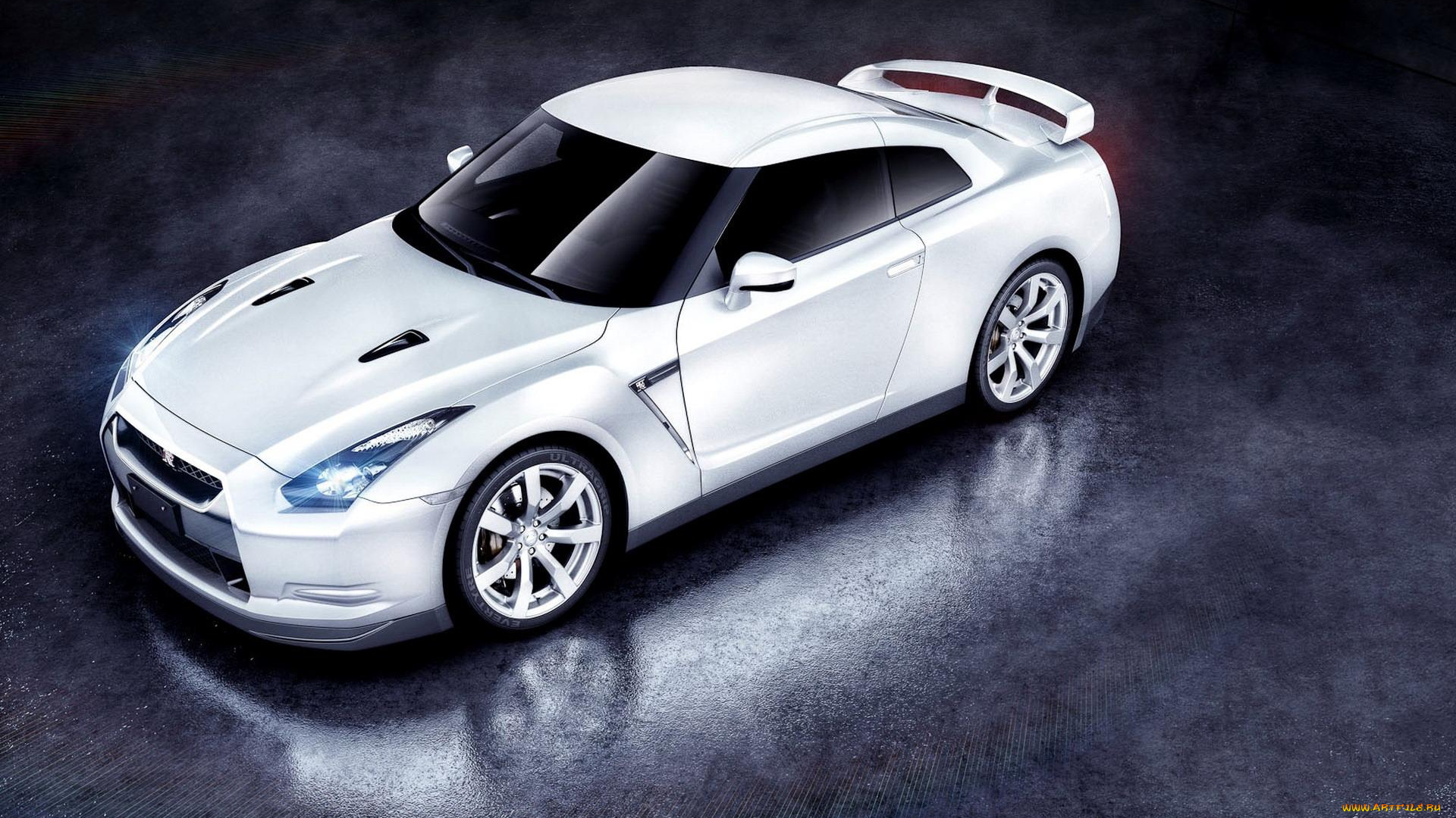 автомобили, nissan, datsun, белый, темень, свет, ниссан