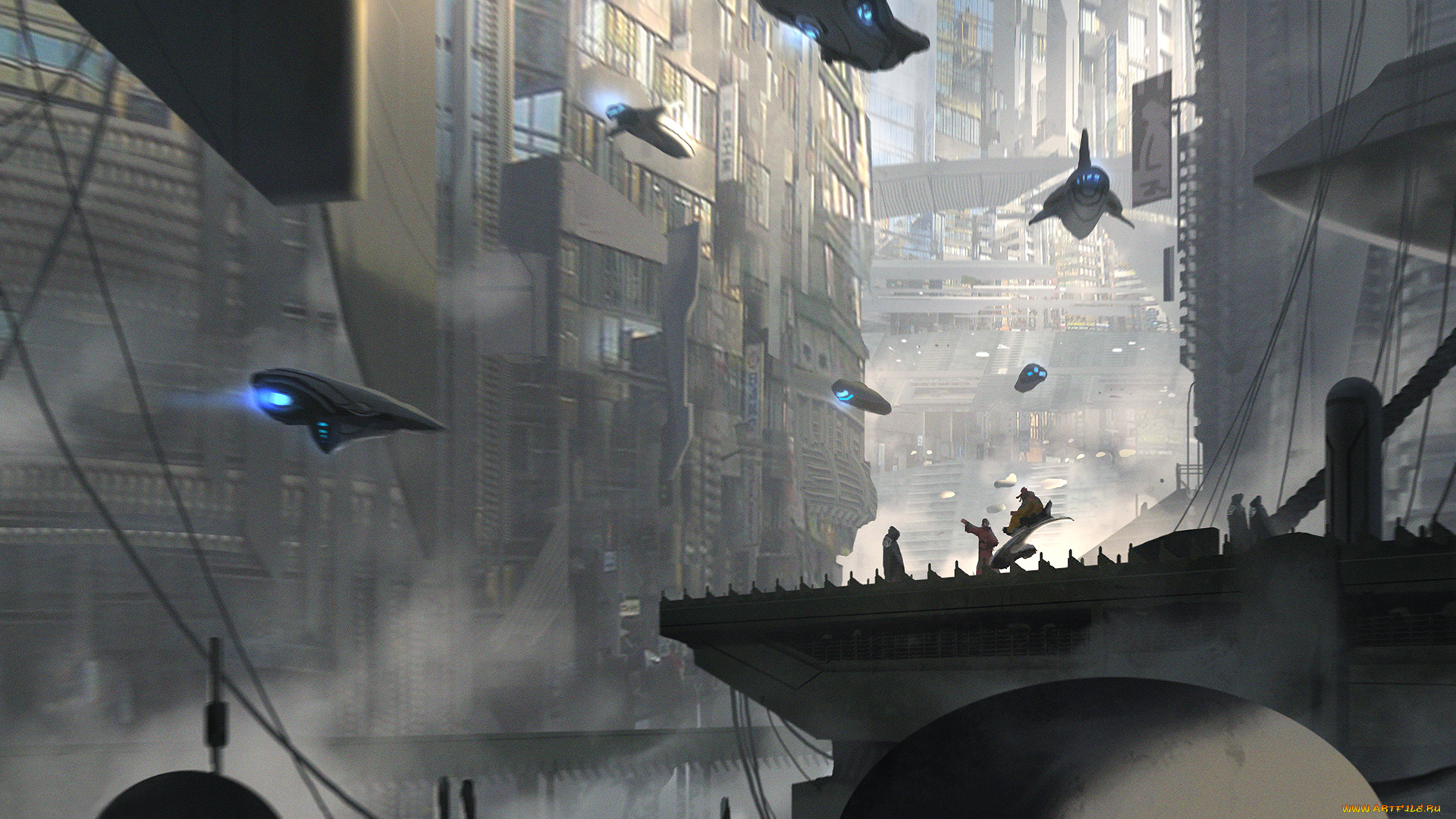 фэнтези, иные, миры, , иные, времена, иной, мир, мегаполис, летающие, аппараты