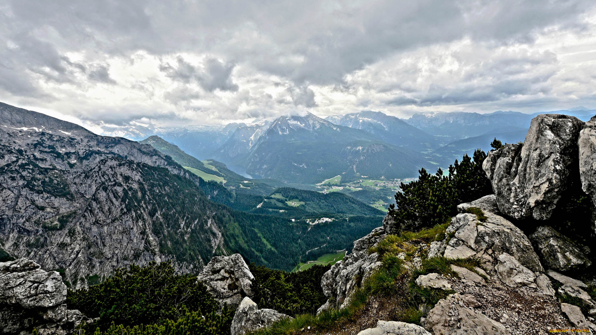 природа, горы, облака, небо