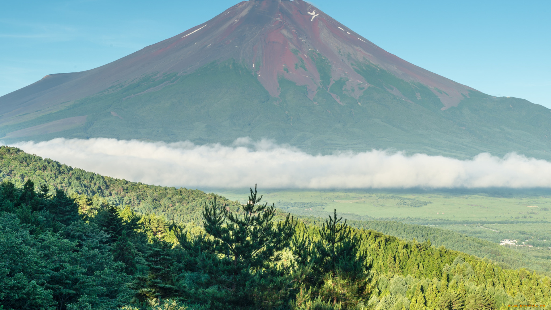 природа, горы, утро, гора