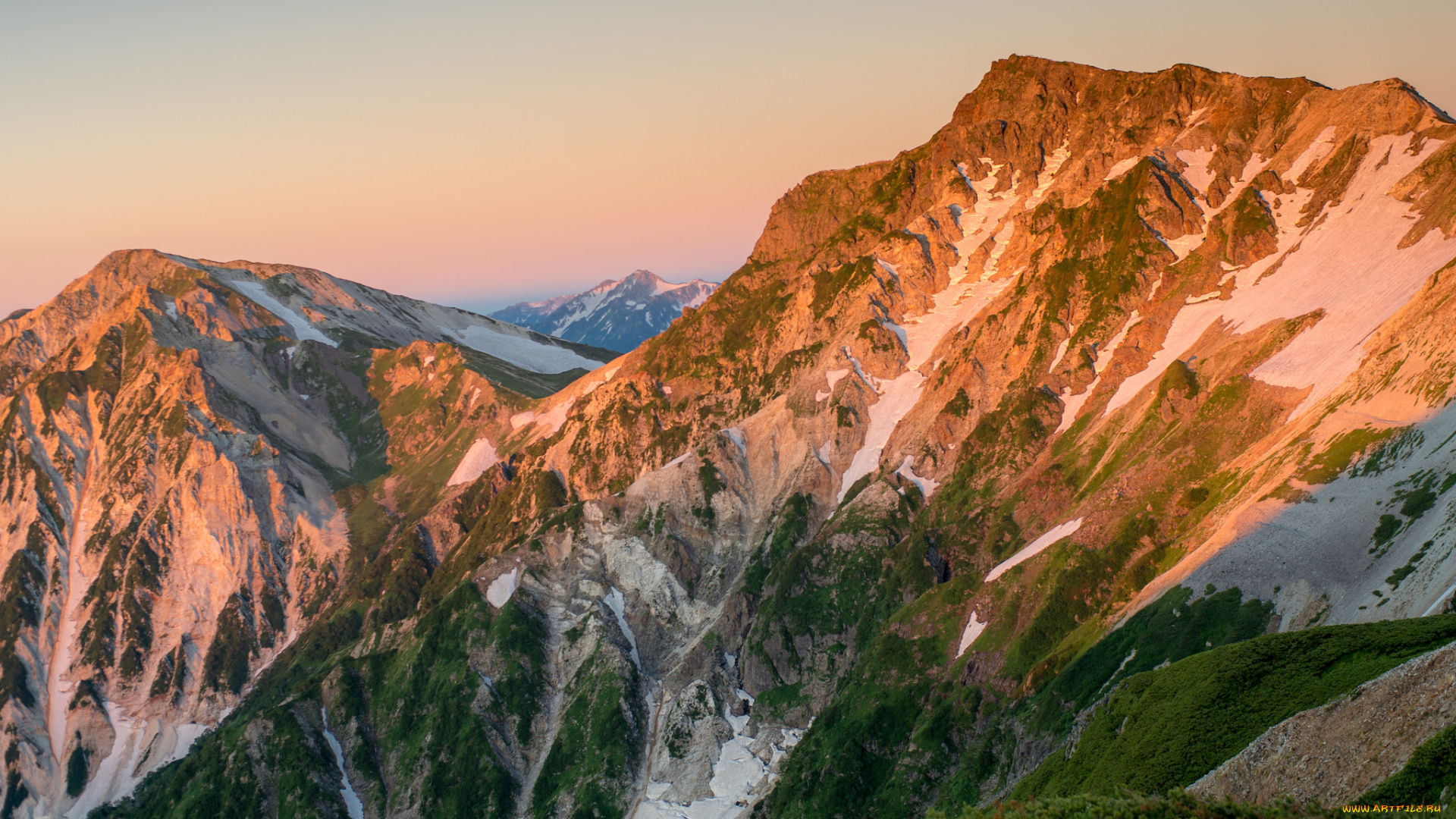 природа, горы, закат