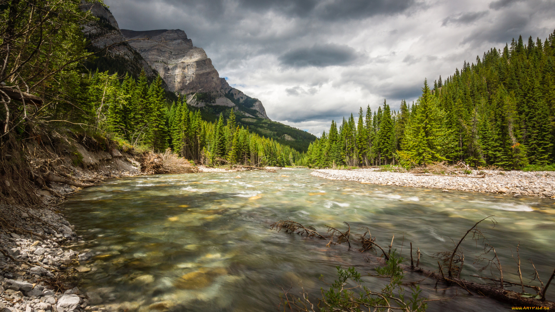 природа, реки, озера, горы, лес, река