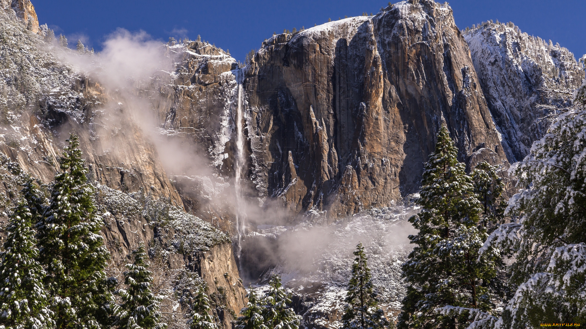 природа, водопады, горы, река, водопад