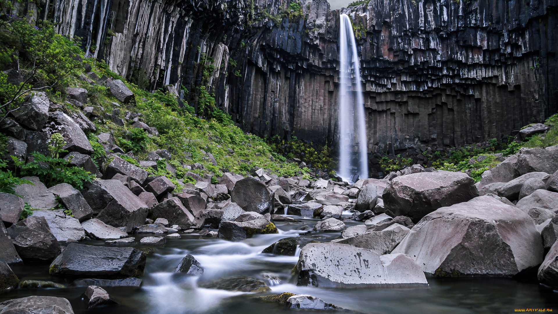 природа, водопады, река, вода, водопад