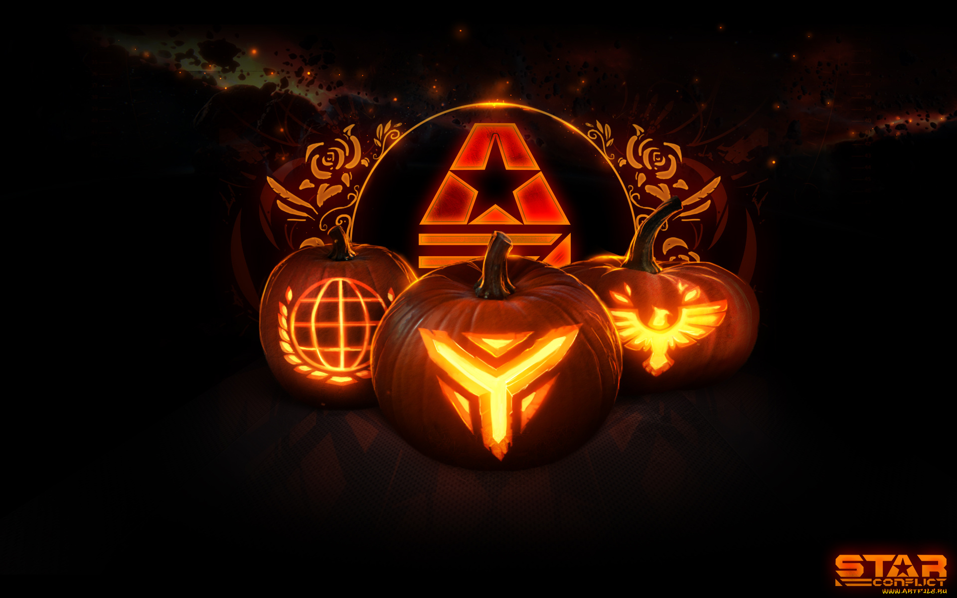 видео, игры, star, conflict, тыквы