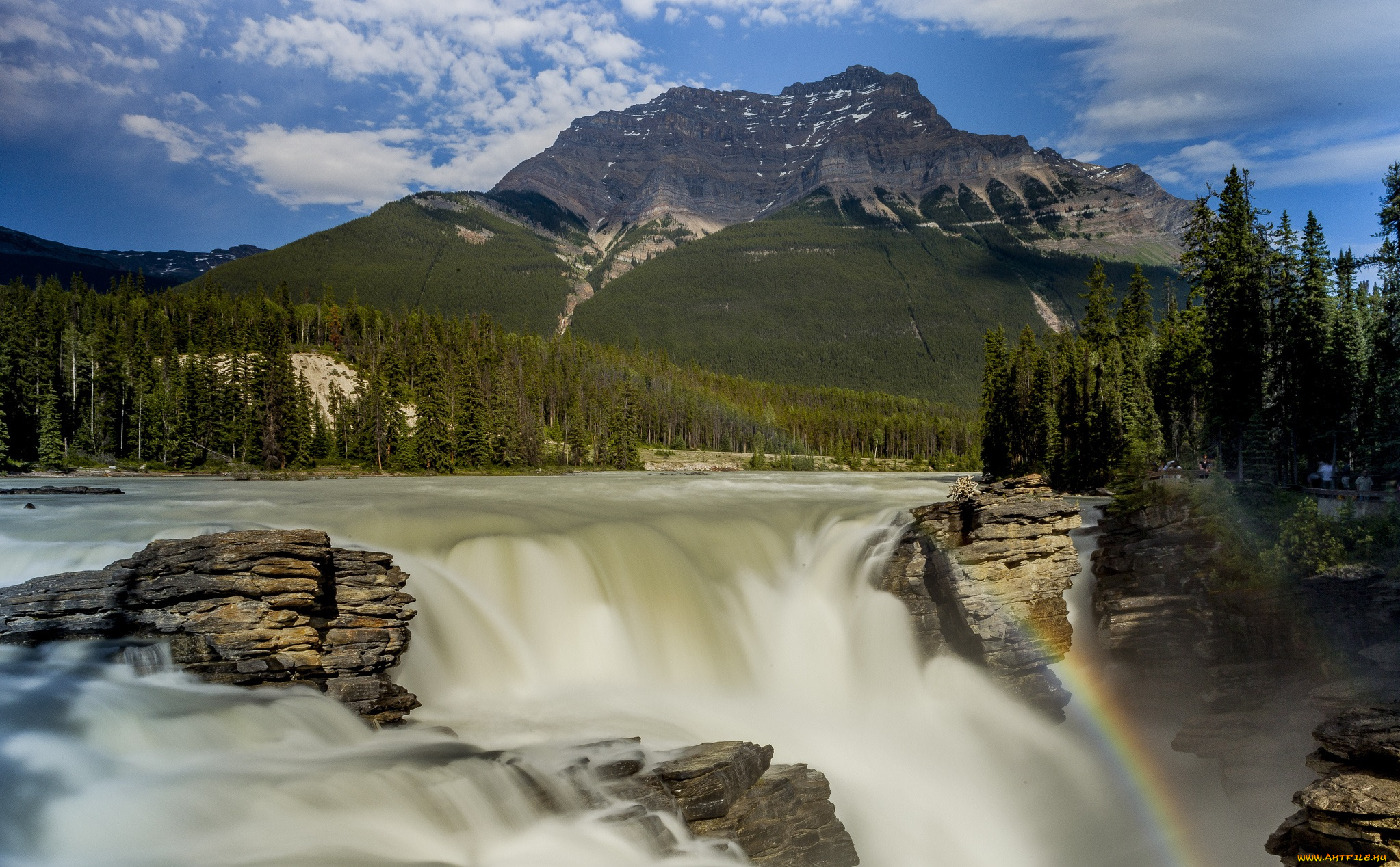 природа, водопады, водопад, обрыв