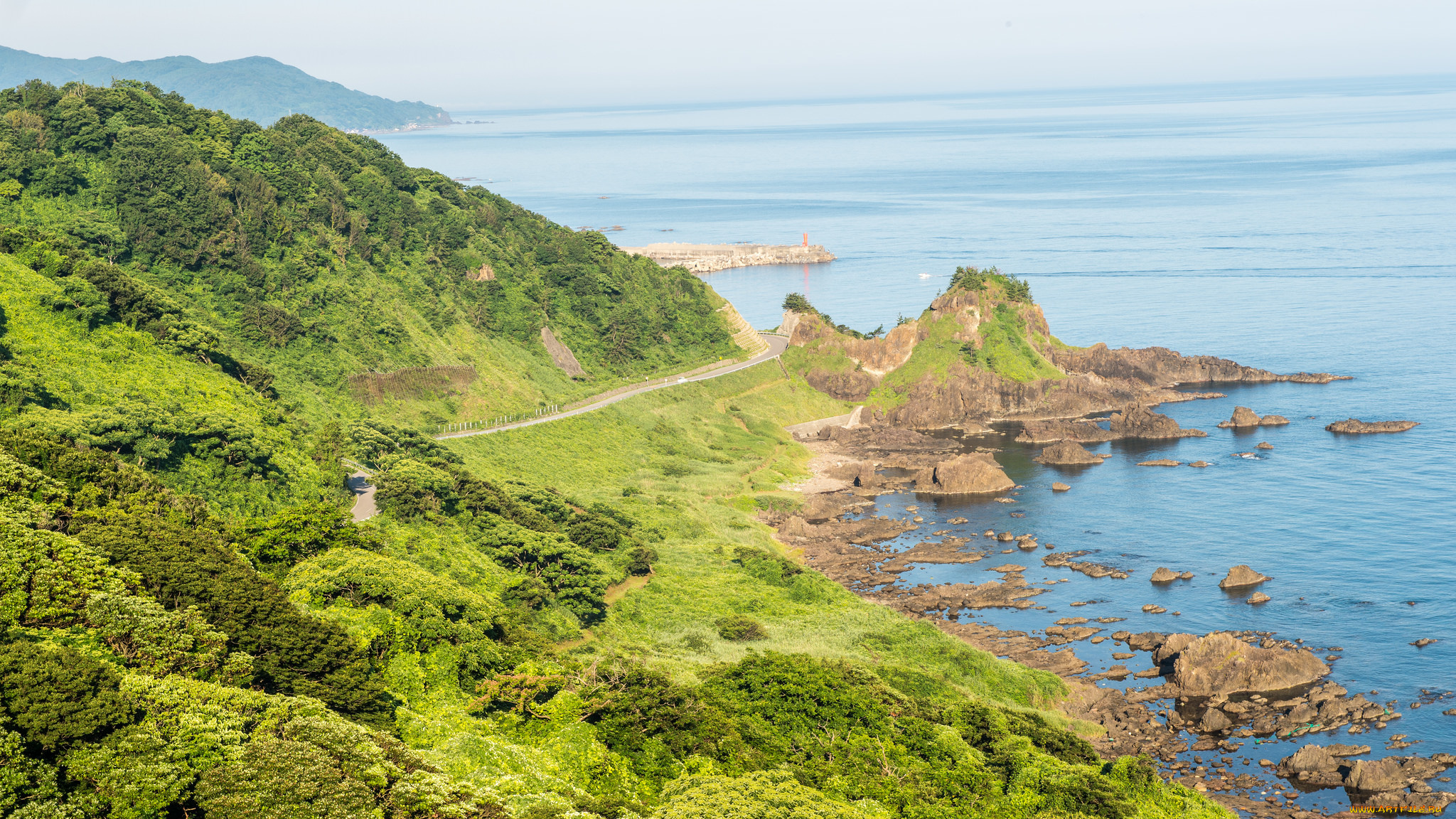 природа, побережье, скалы, берег, море