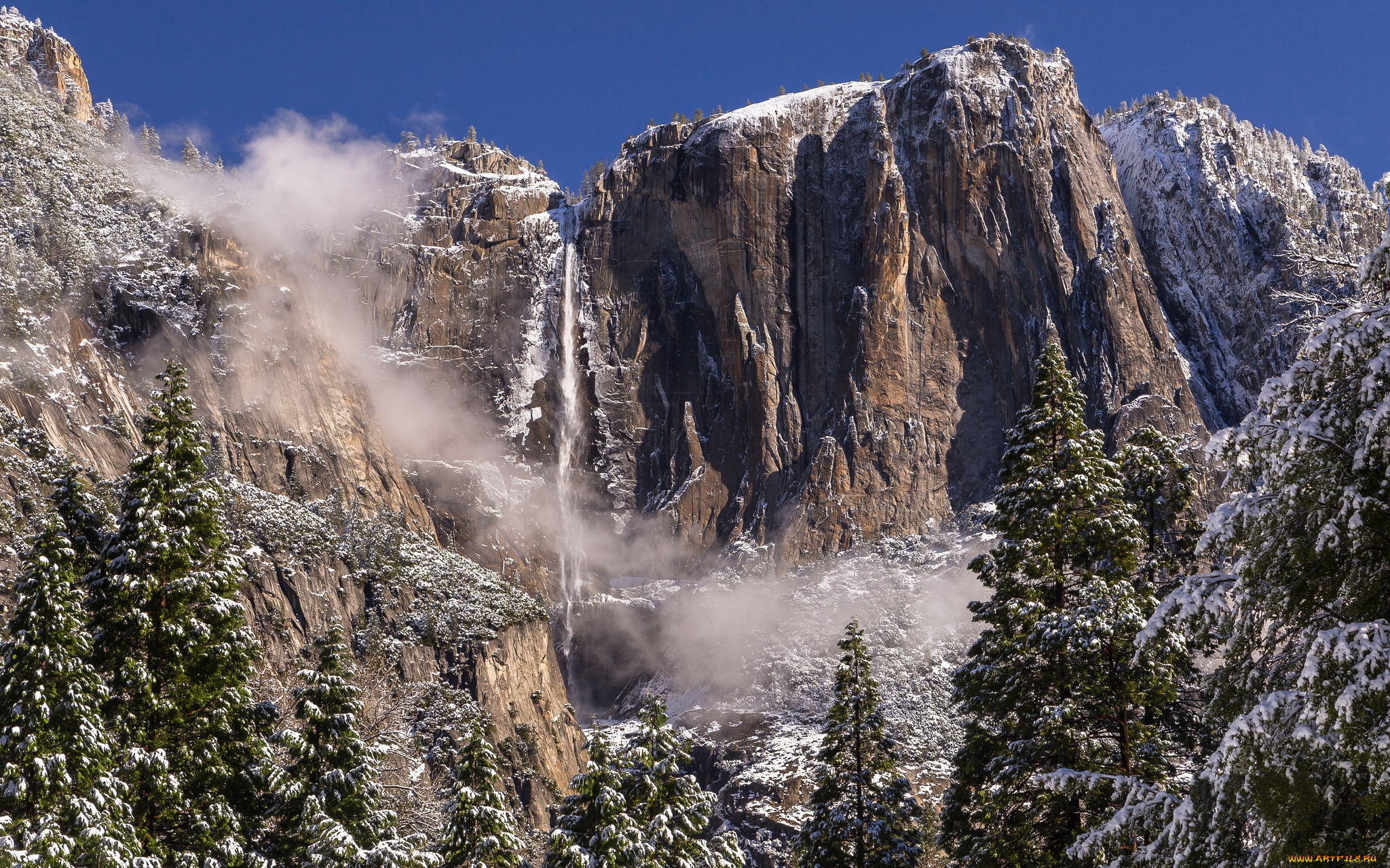 природа, водопады, горы, река, водопад