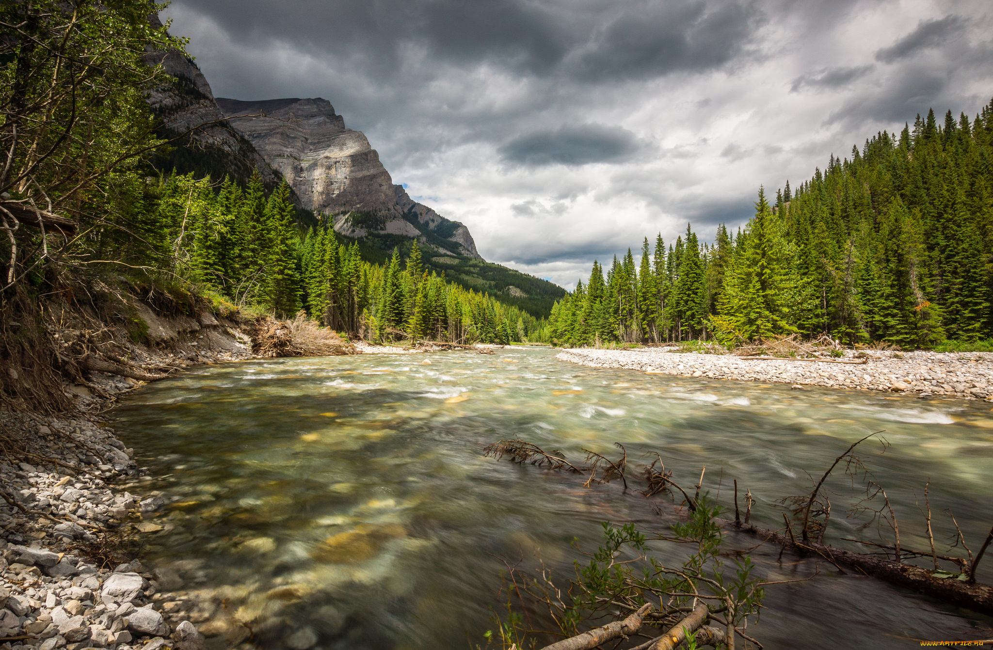 природа, реки, озера, горы, лес, река