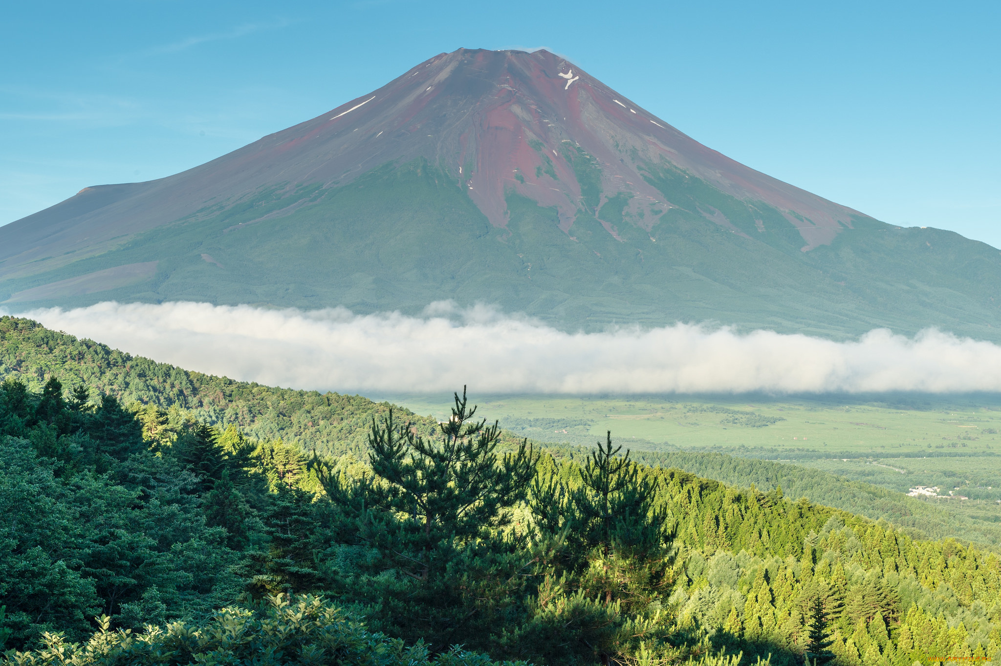 природа, горы, утро, гора