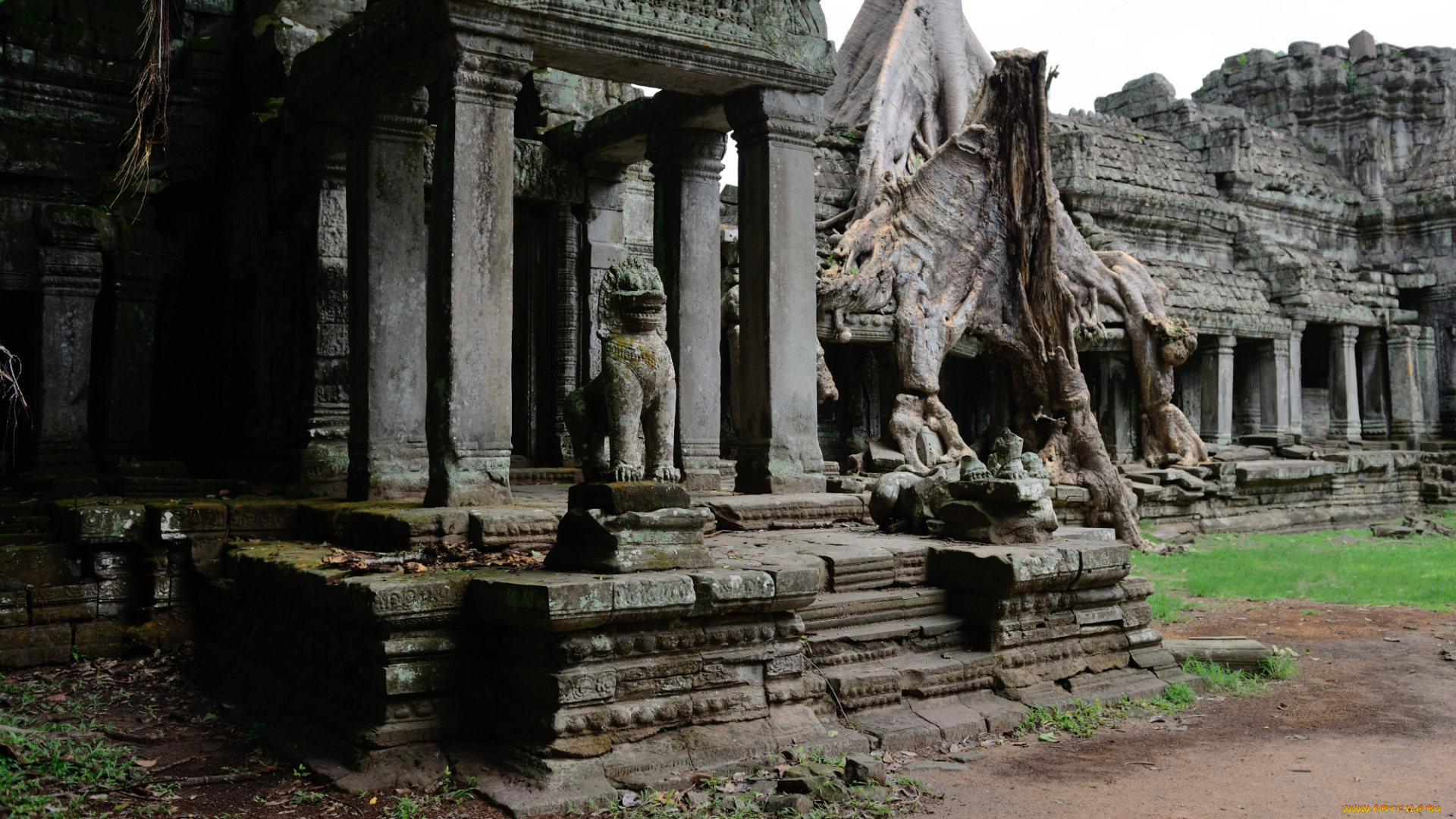 города, -, исторические, , архитектурные, памятники, святой, храм, камбоджа