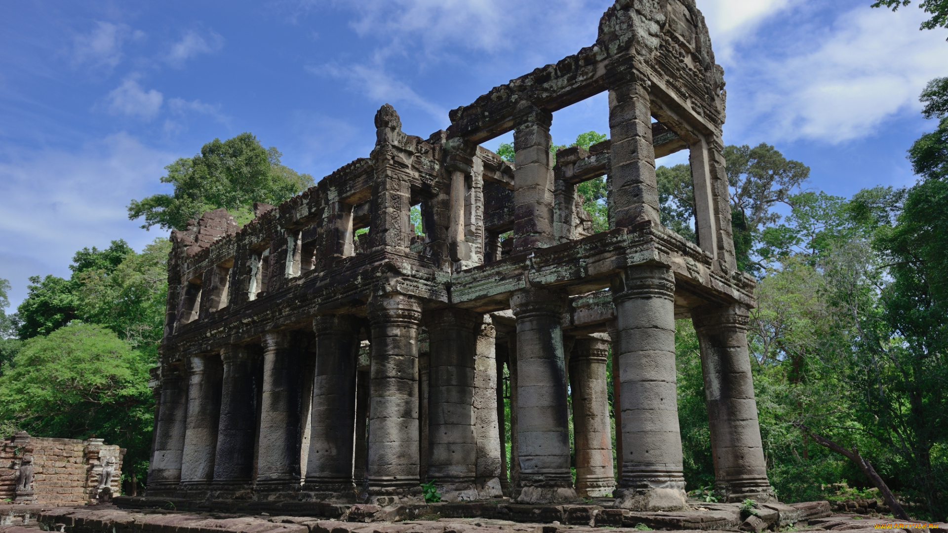 города, -, исторические, , архитектурные, памятники, камбоджа, святой, храм