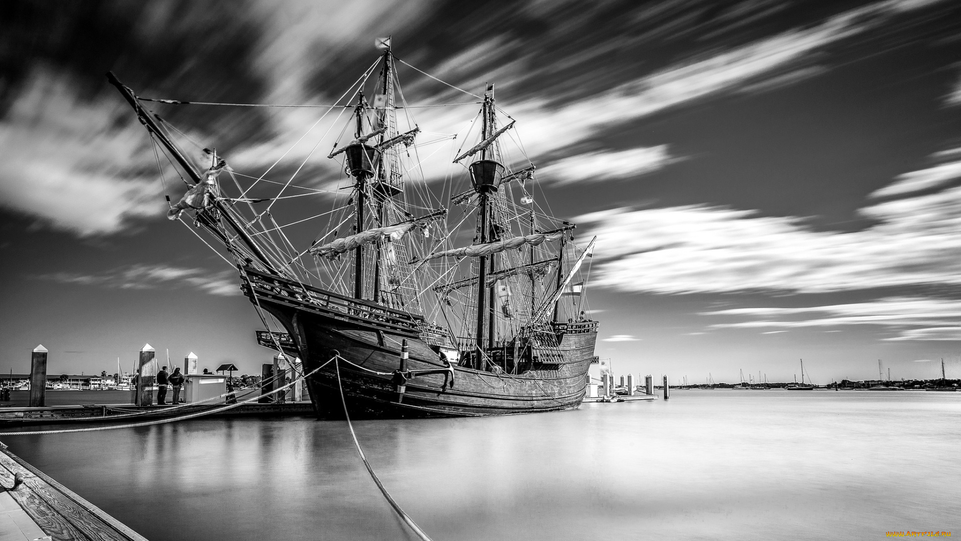 корабли, парусники, мачты, паруса