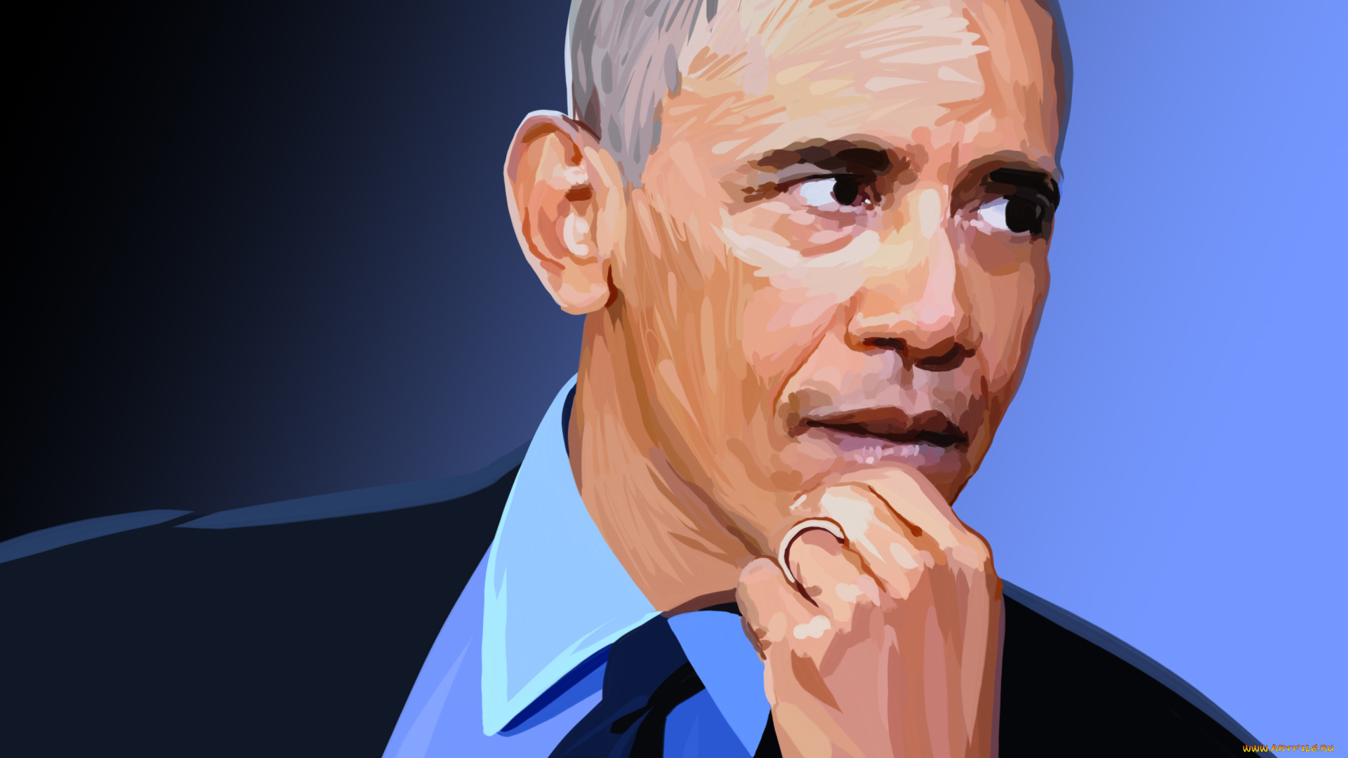 рисованное, люди, президент, лицо, барак, обама, barack, obama