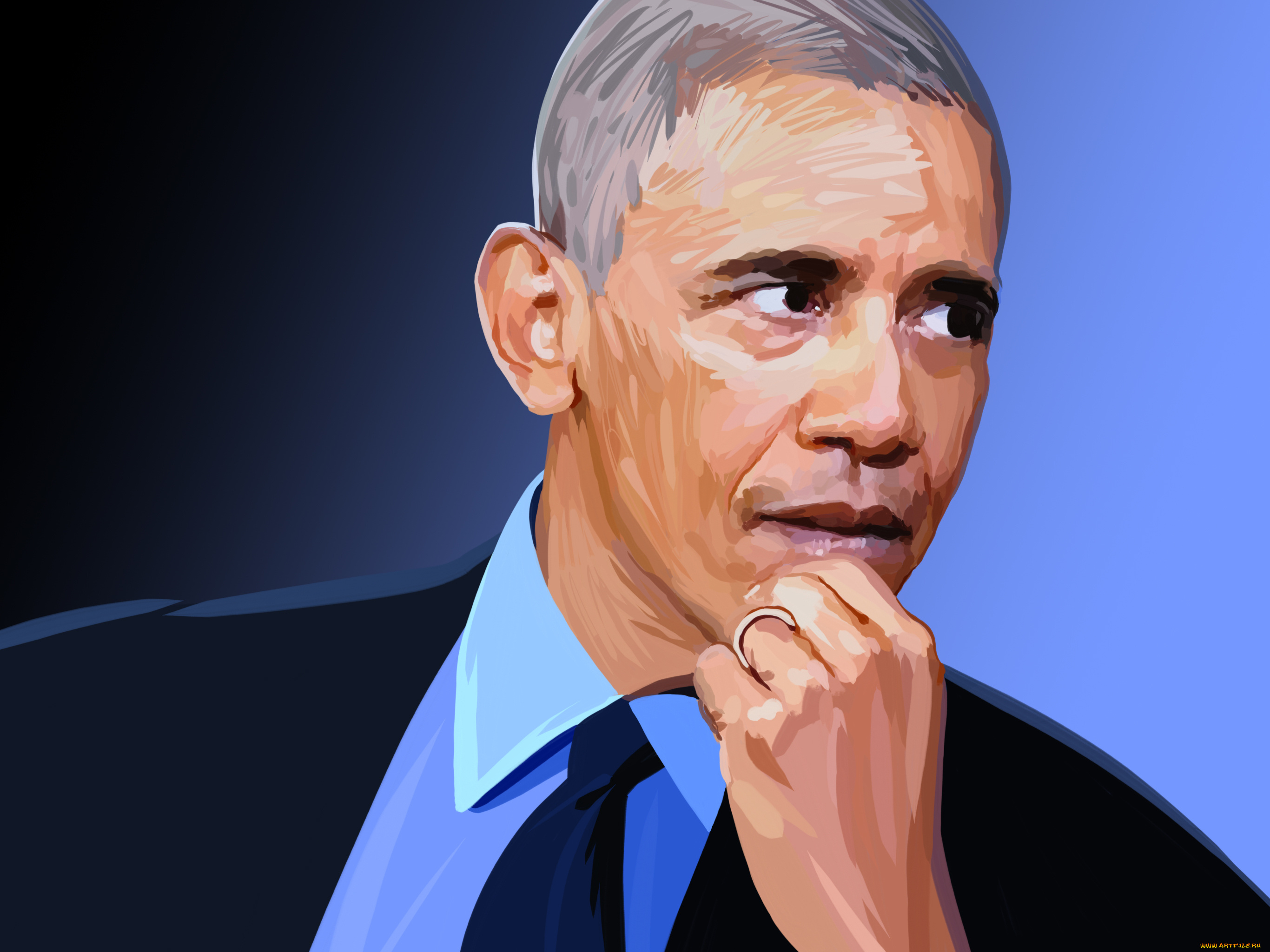 рисованное, люди, президент, лицо, барак, обама, barack, obama