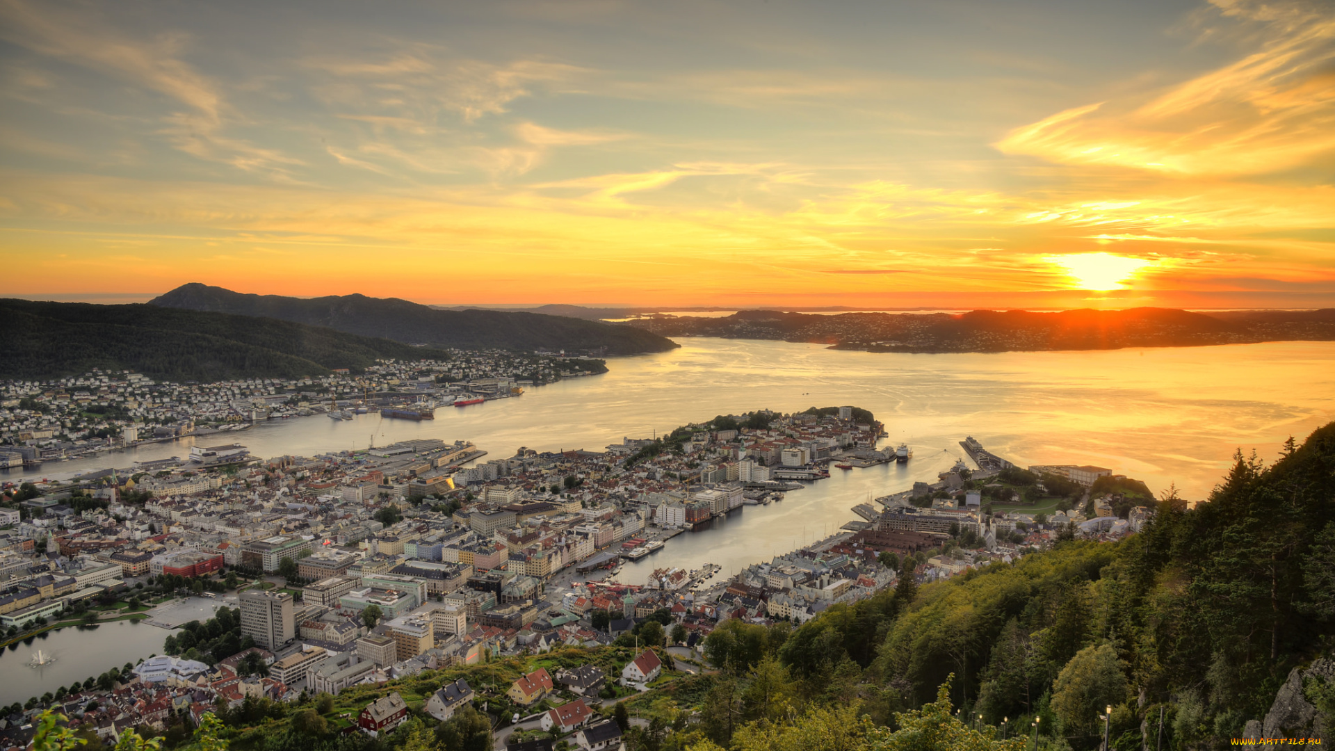 bergen, города, берген, , норвегия, простор