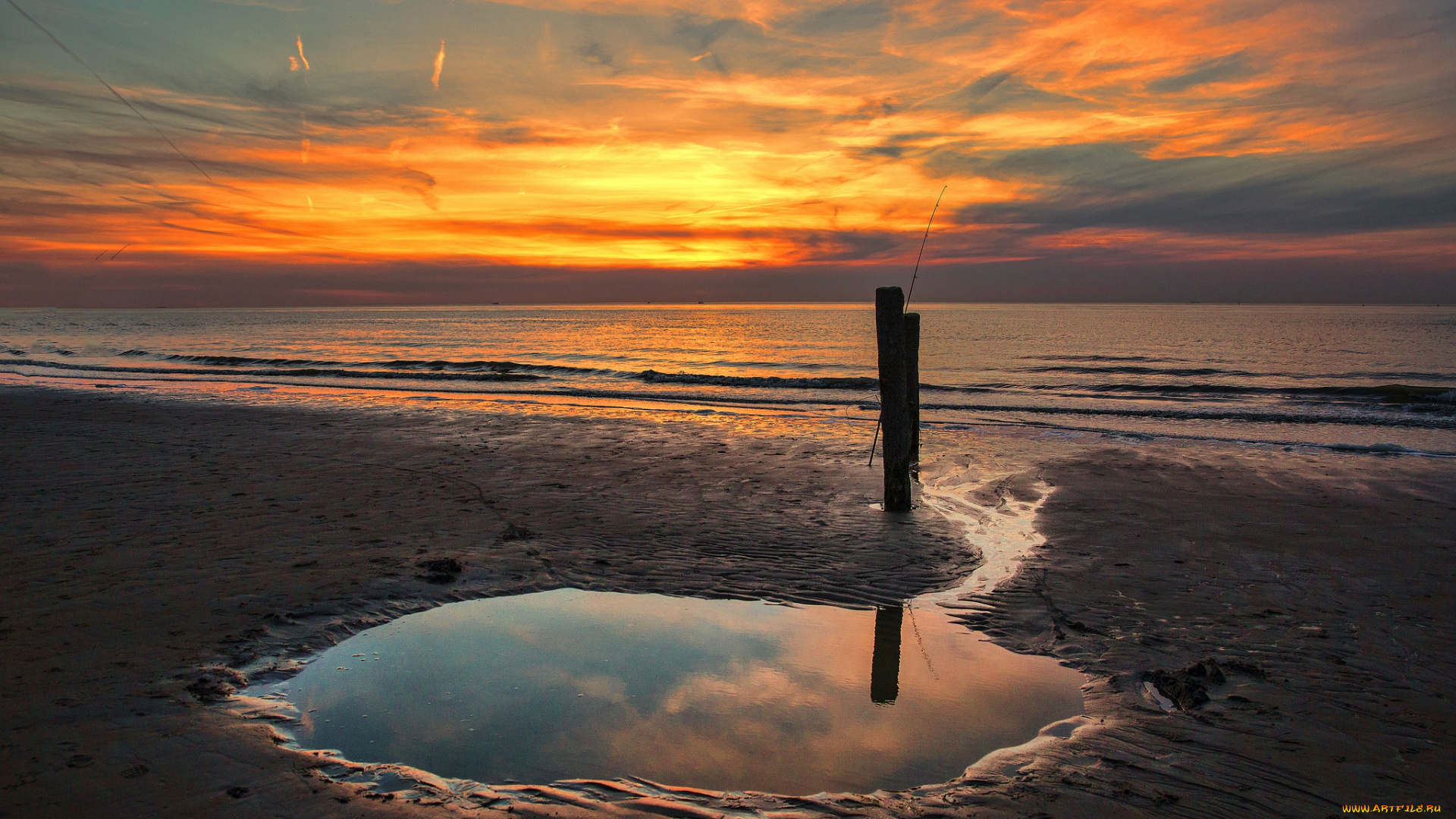 природа, побережье, простор