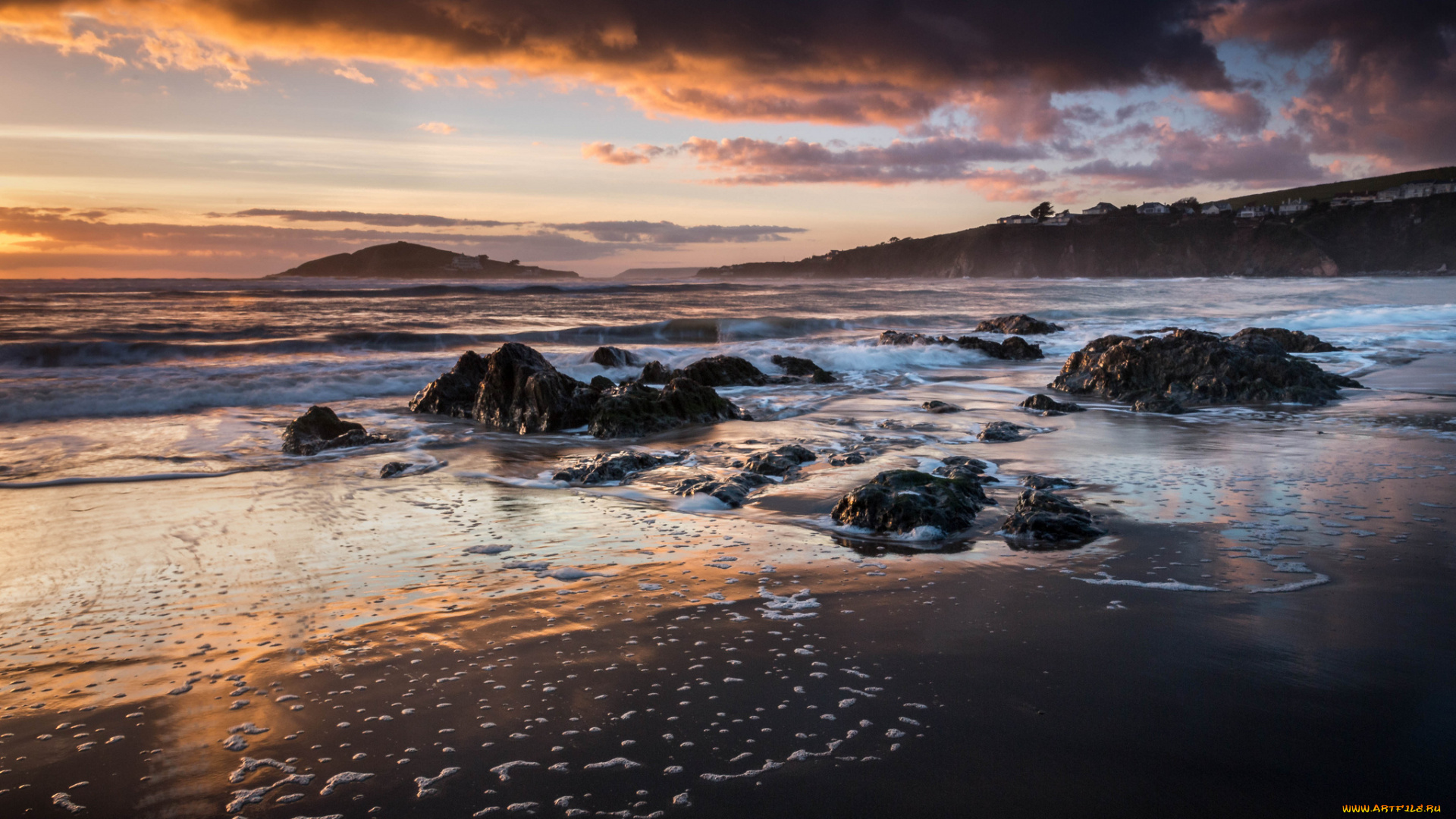 природа, побережье, простор