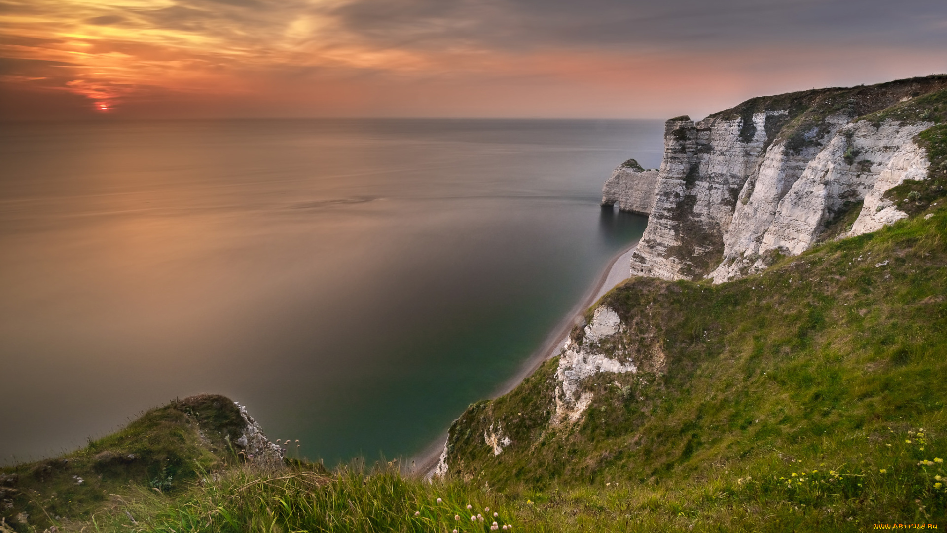 природа, побережье, простор