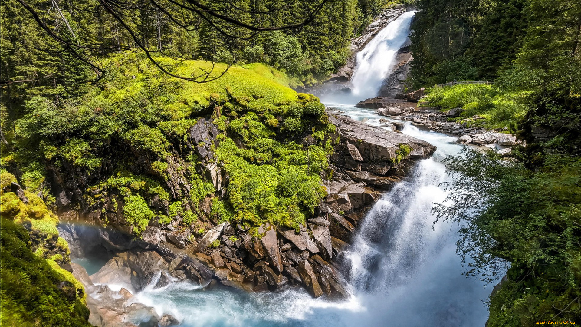 природа, водопады, простор