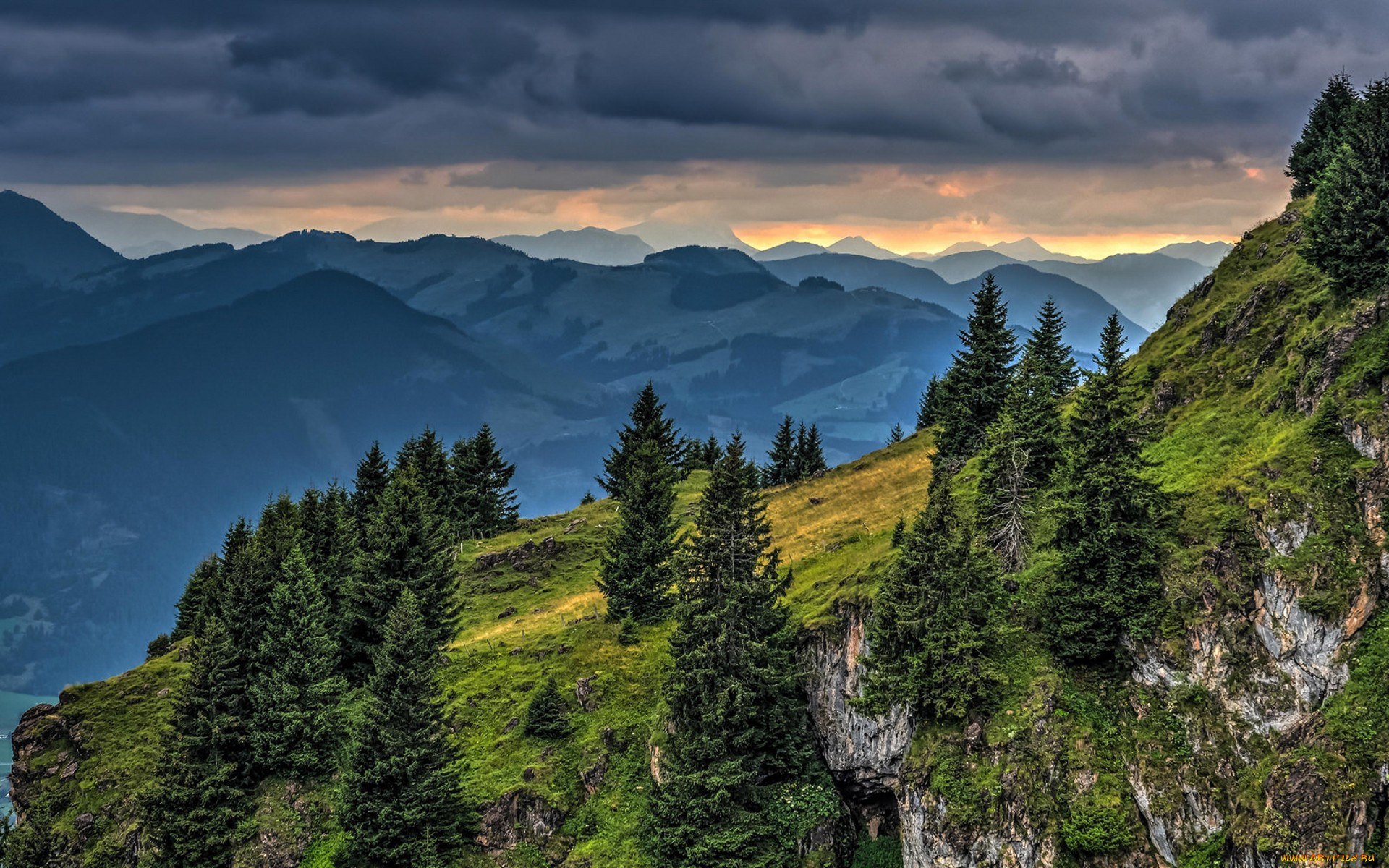 природа, горы, простор