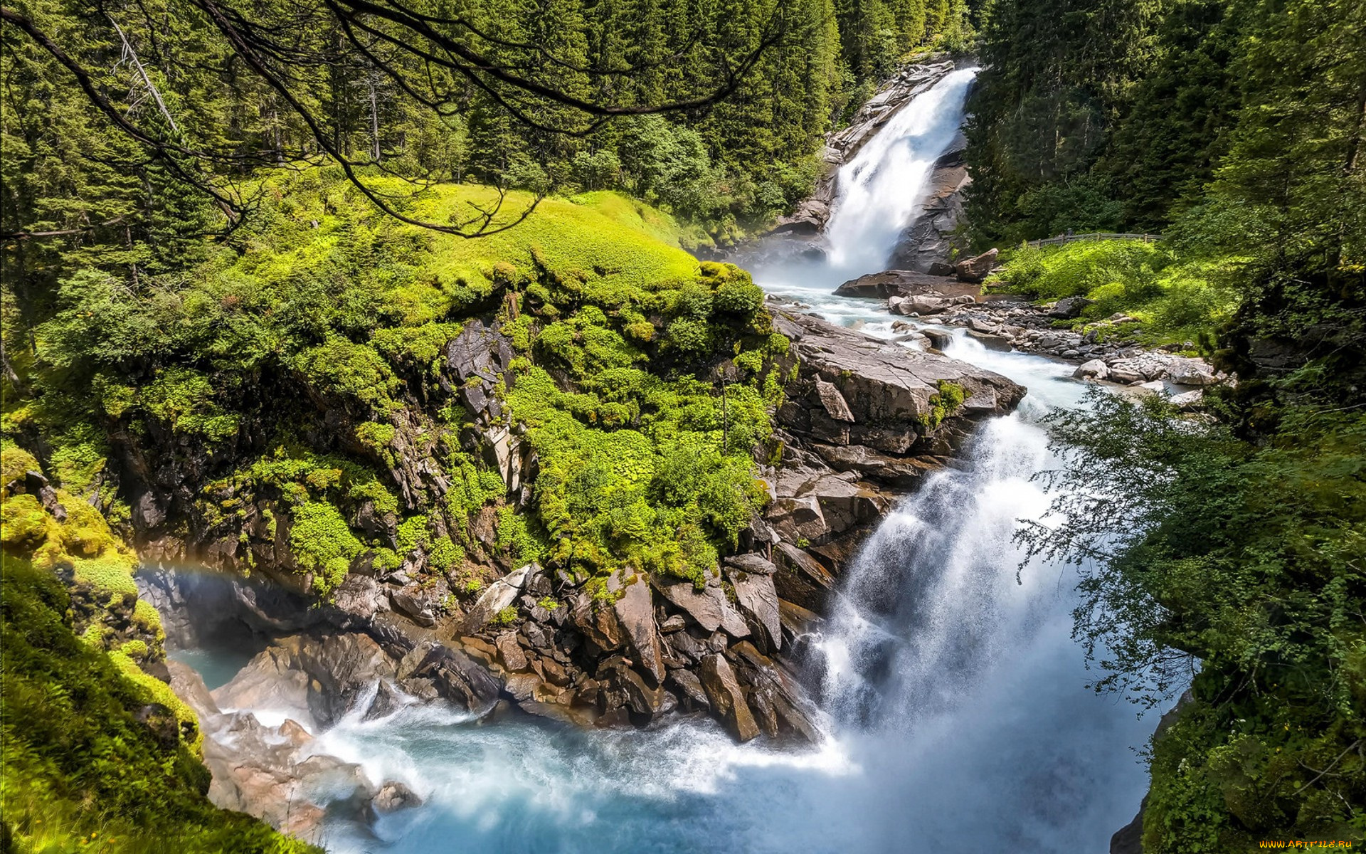 природа, водопады, простор
