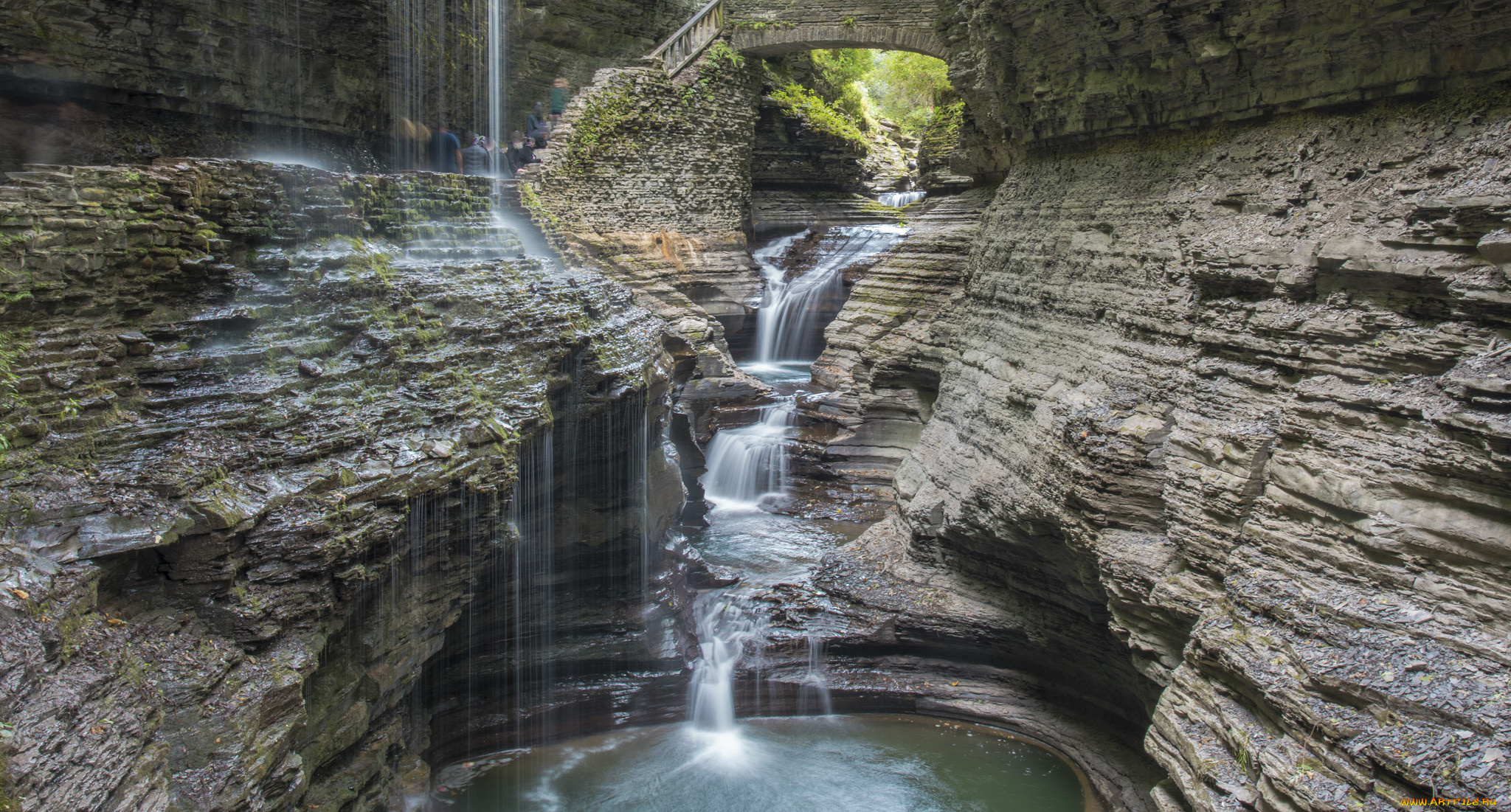 природа, водопады, простор