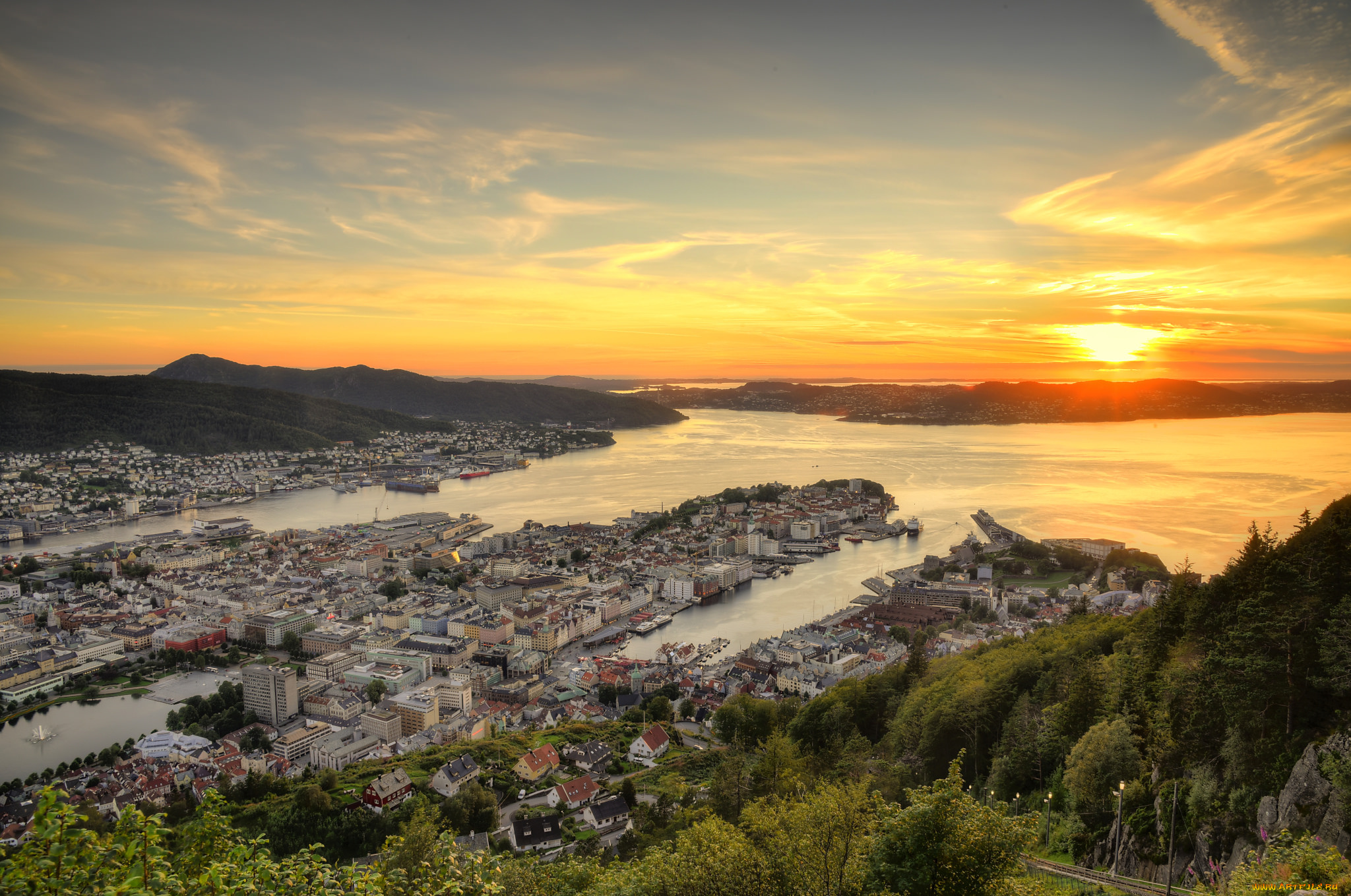 bergen, города, берген, , норвегия, простор