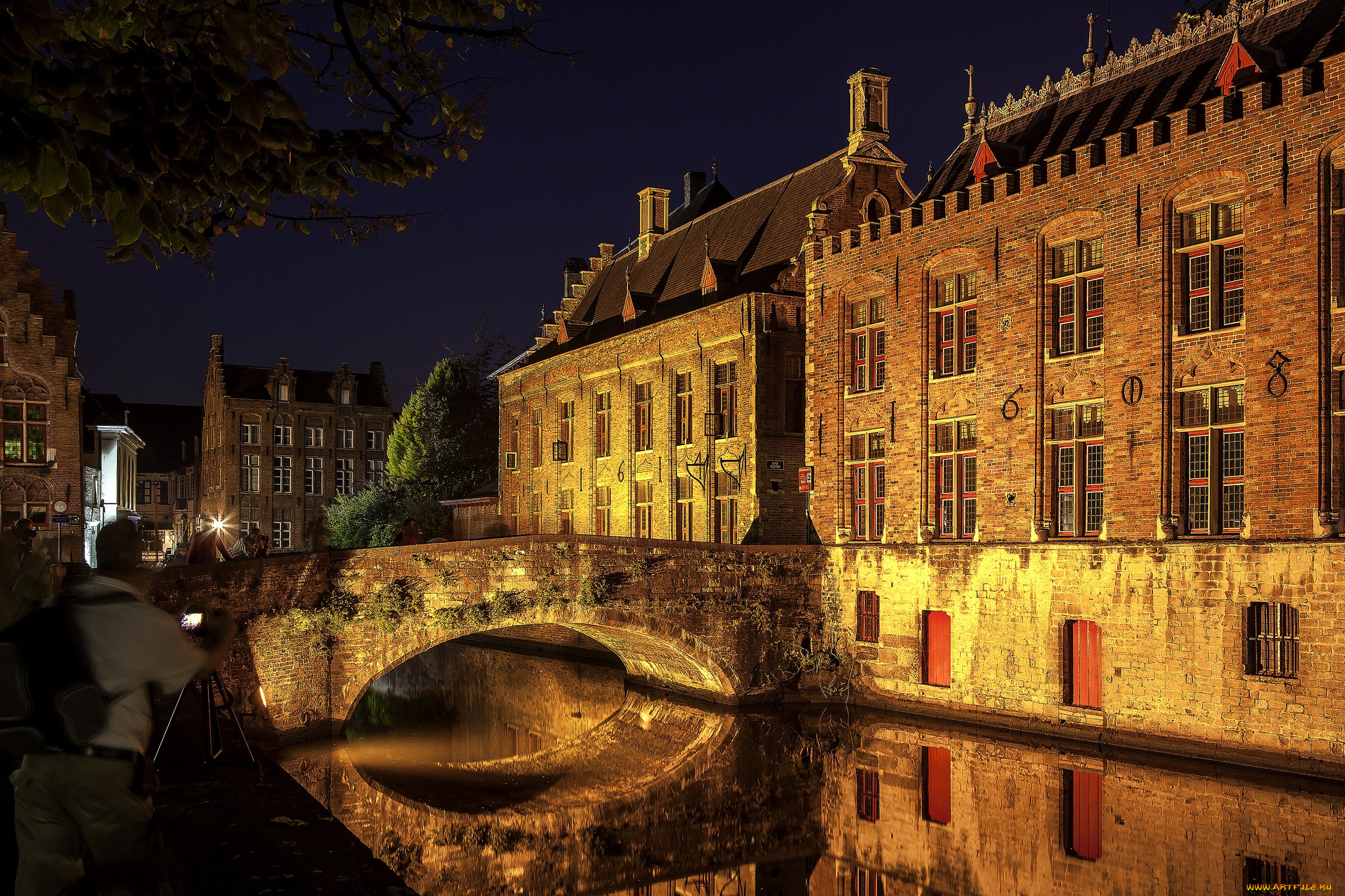 brugge, , belgium, города, брюгге, , бельгия, ночь, огни