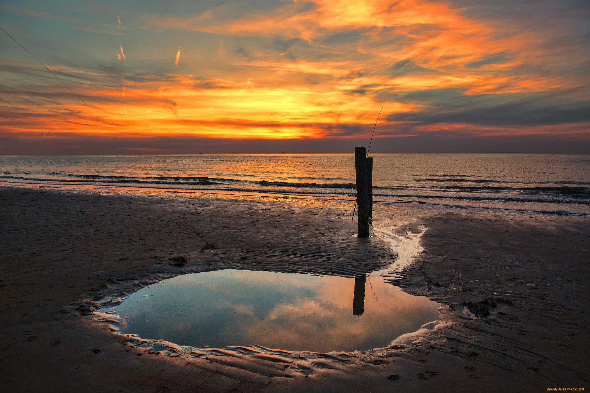 природа, побережье, простор