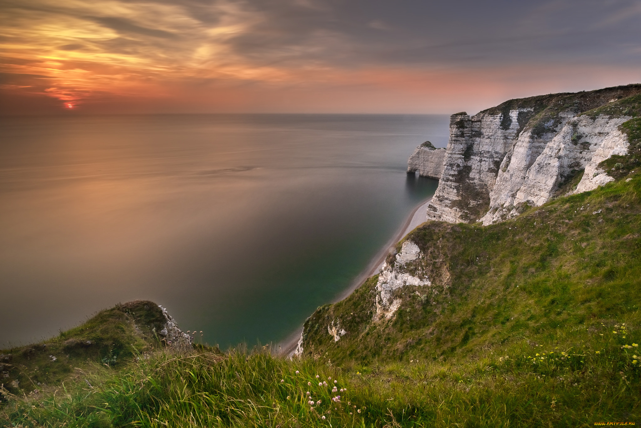 природа, побережье, простор