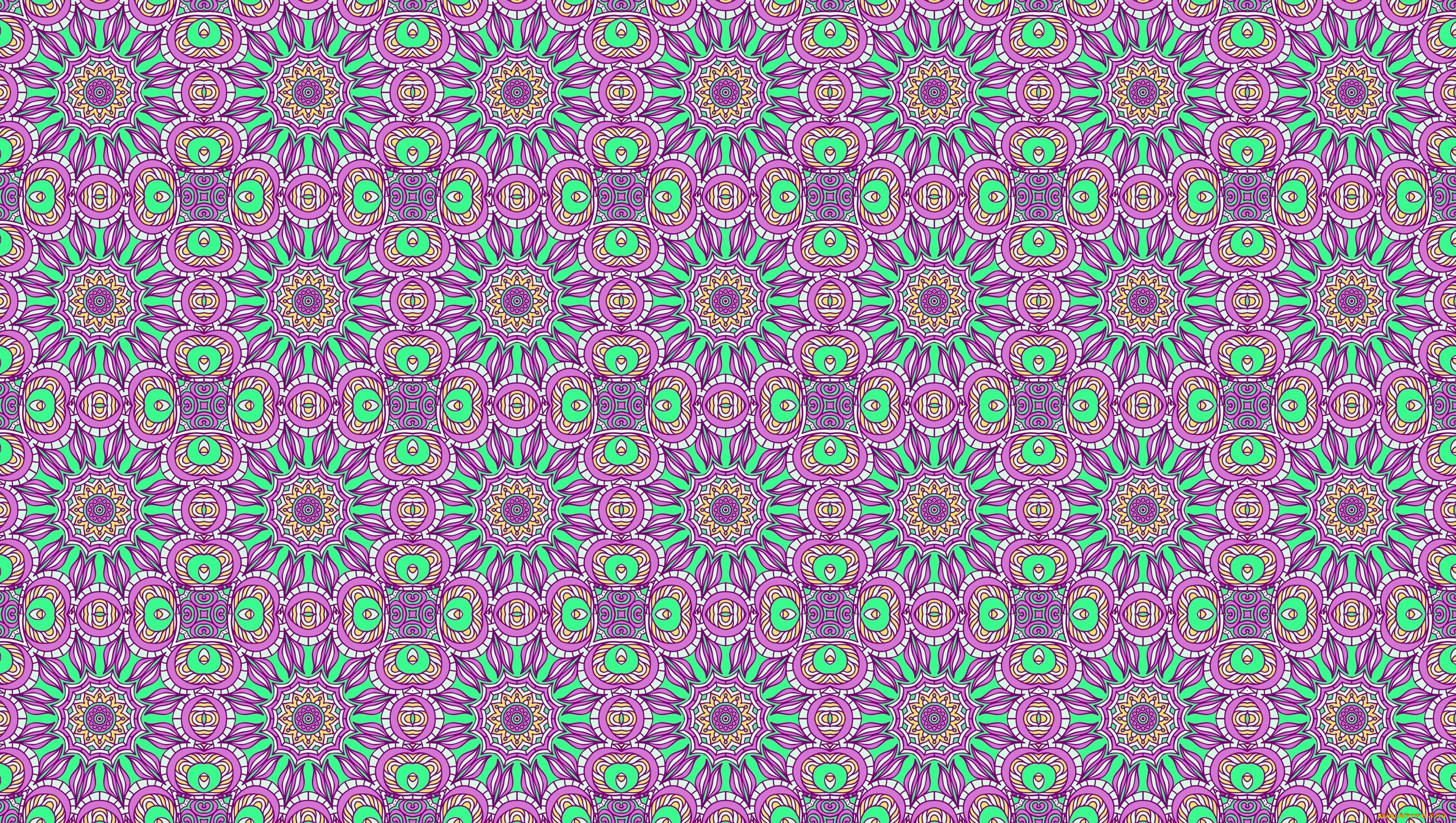 рисованное, абстракция, симметрия, узор, сиреневый