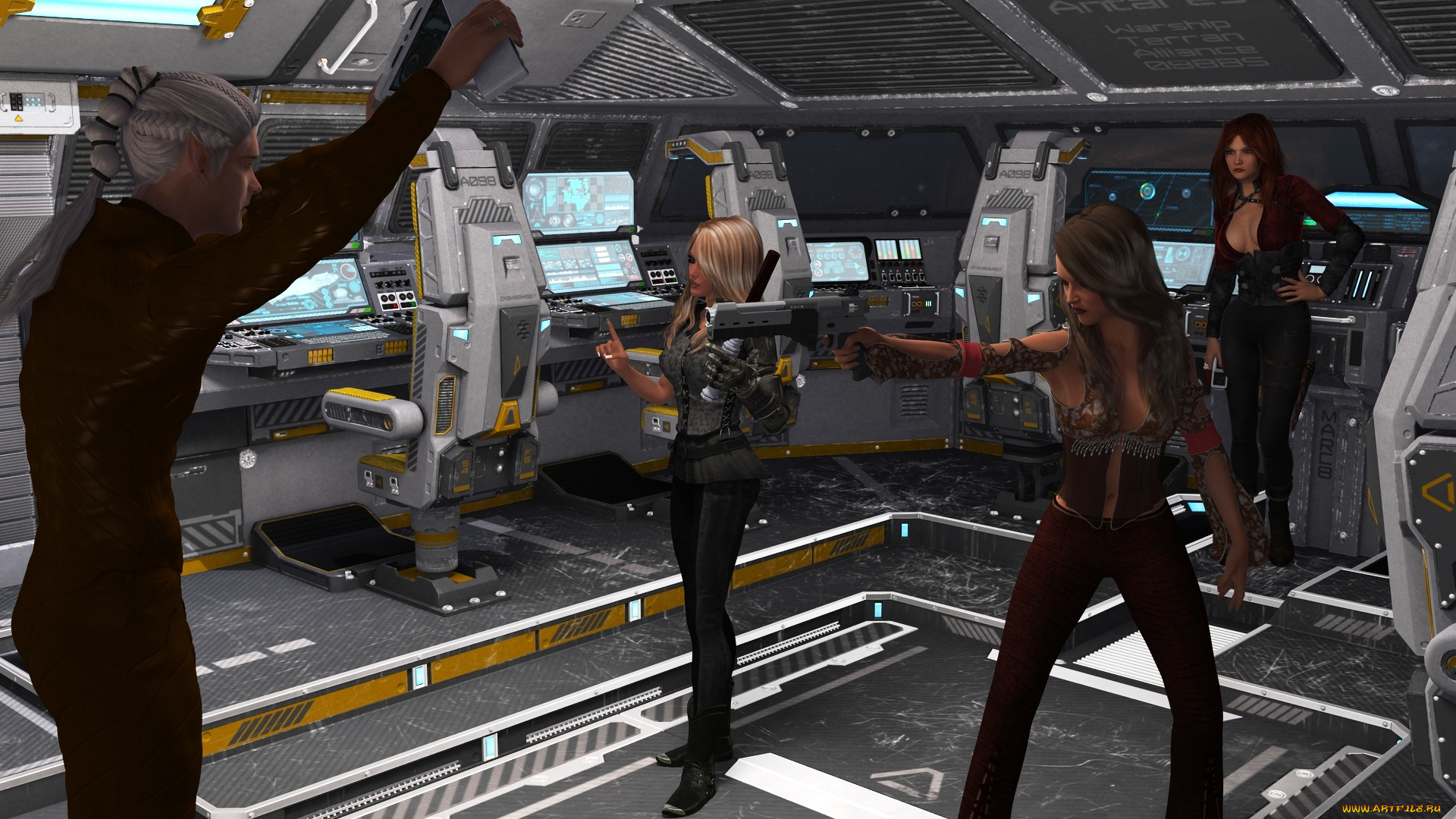 3д, графика, фантазия, , fantasy, фон, взгляд, девушки